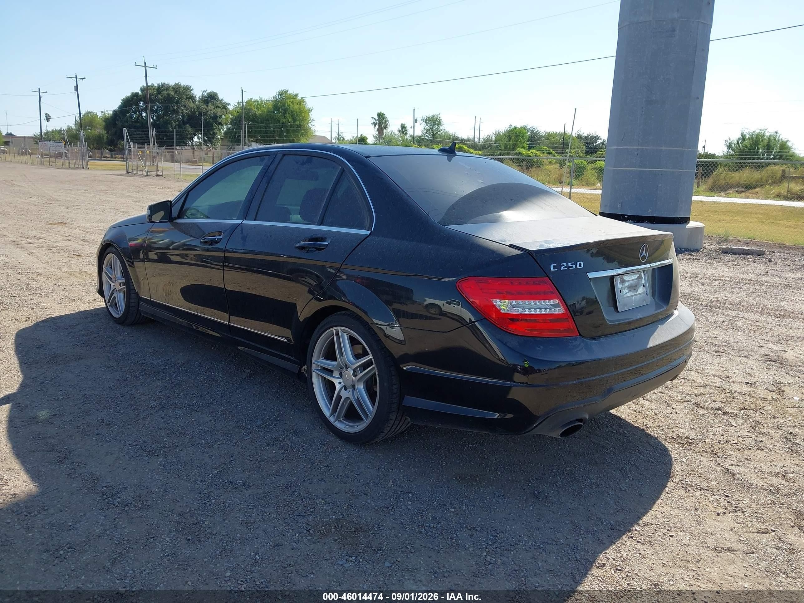 2013 Mercedes-benz C 250 Sport Black vin: WDDGF4HBXDA775955