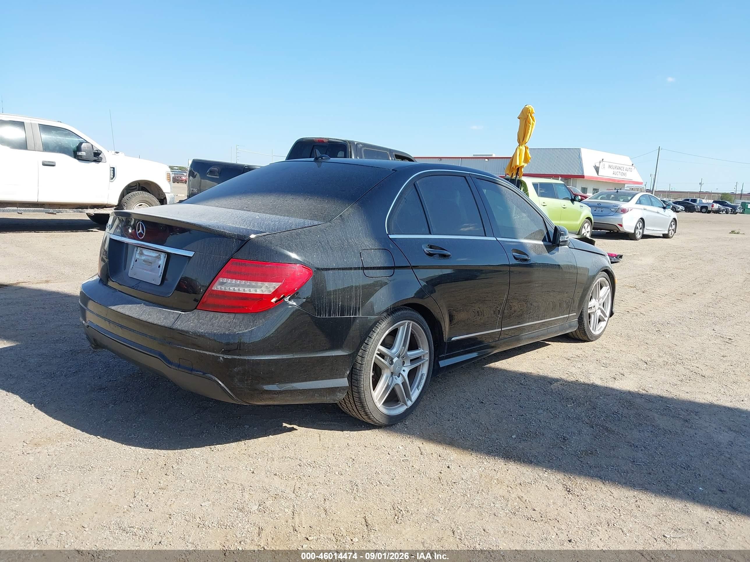 2013 Mercedes-benz C 250 Sport Black vin: WDDGF4HBXDA775955