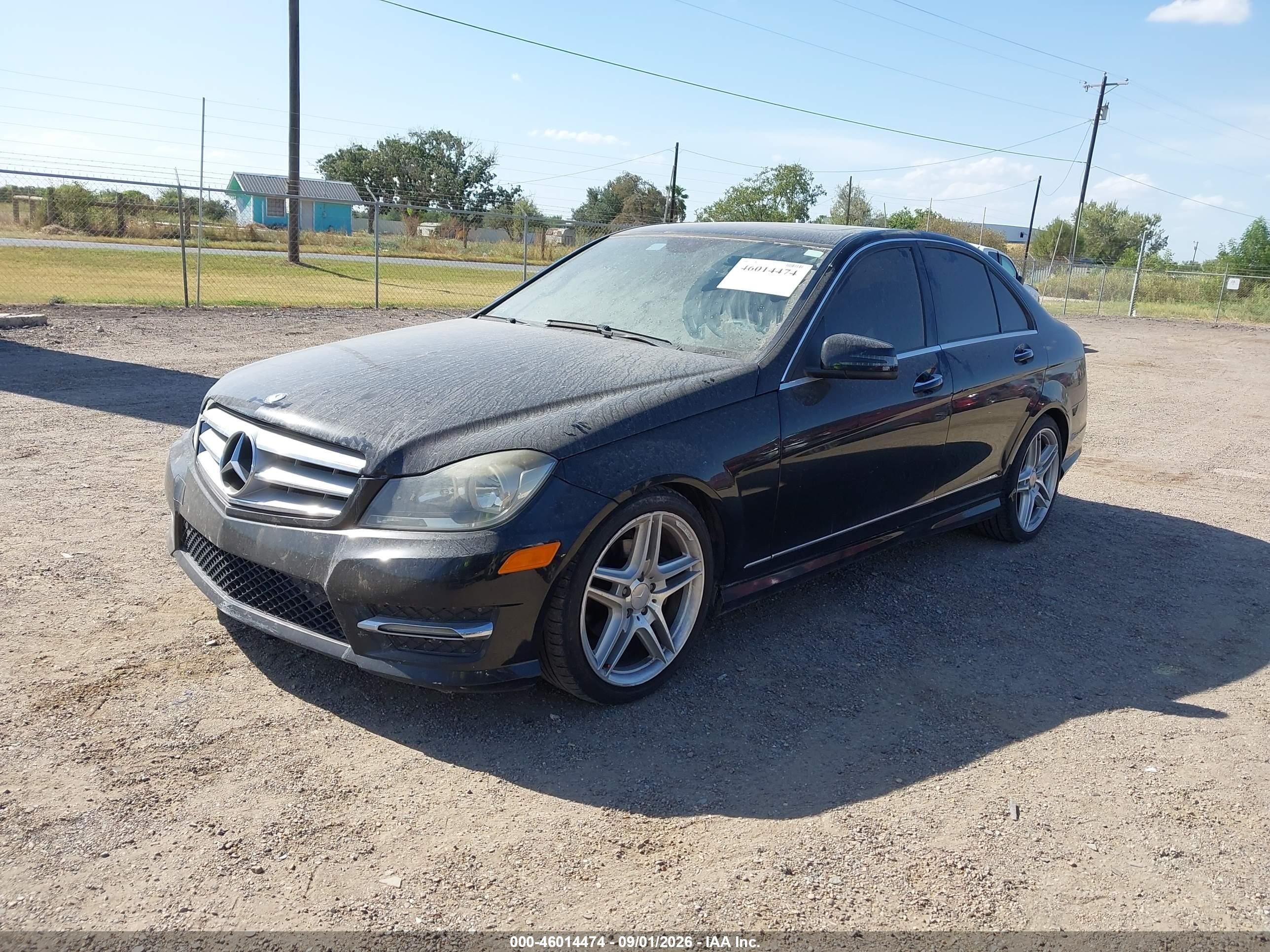 2013 Mercedes-benz C 250 Sport Black vin: WDDGF4HBXDA775955