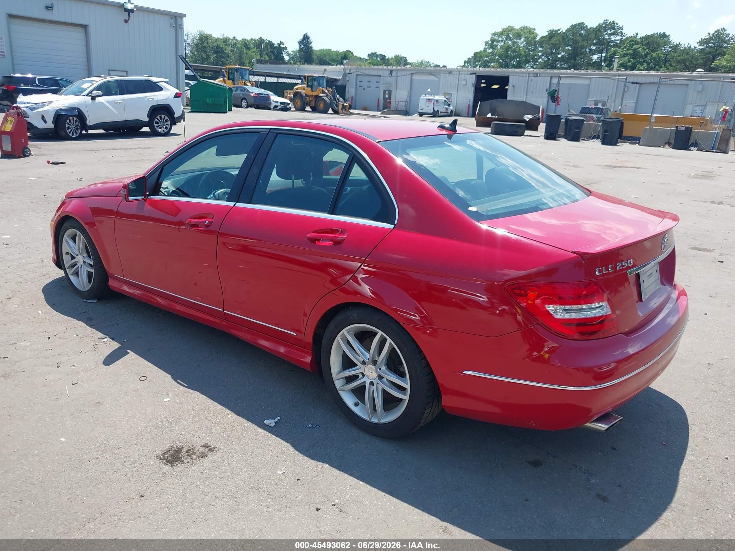 2013 Mercedes-benz C 250 Sport Red vin: WDDGF4HBXDA787099