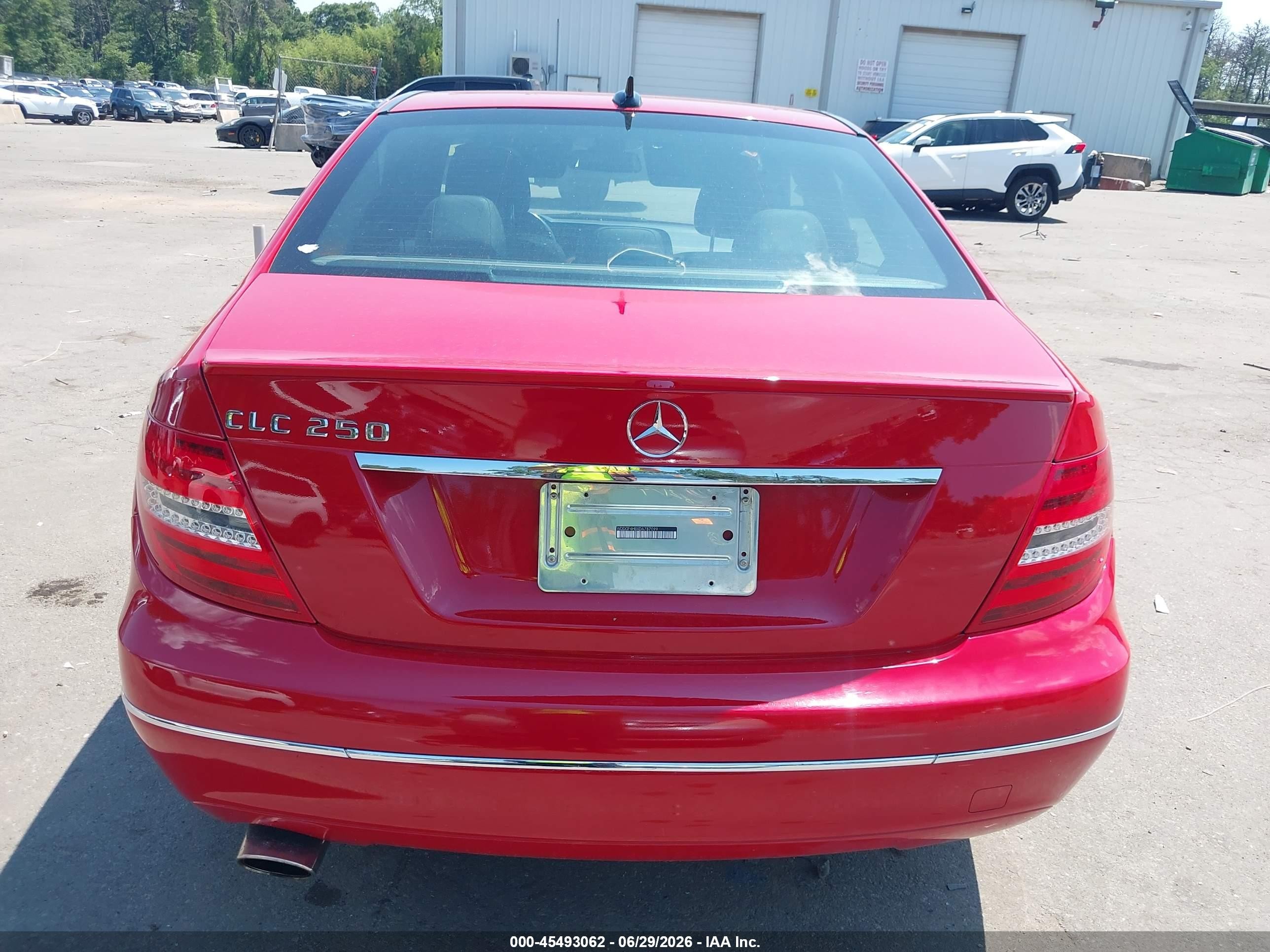 2013 Mercedes-benz C 250 Sport Red vin: WDDGF4HBXDA787099