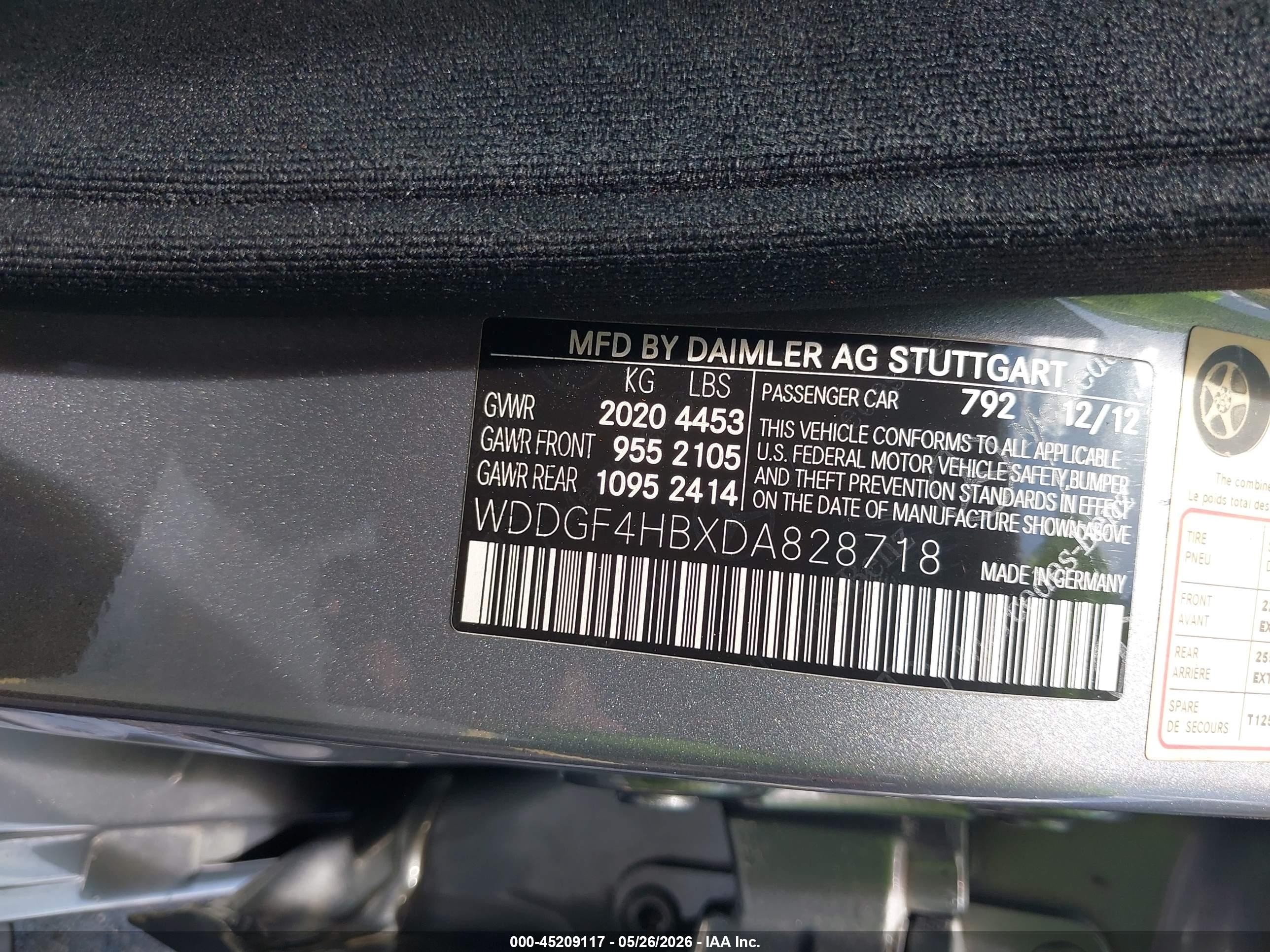 2013 Mercedes-benz C 250 Sport Gray vin: WDDGF4HBXDA828718