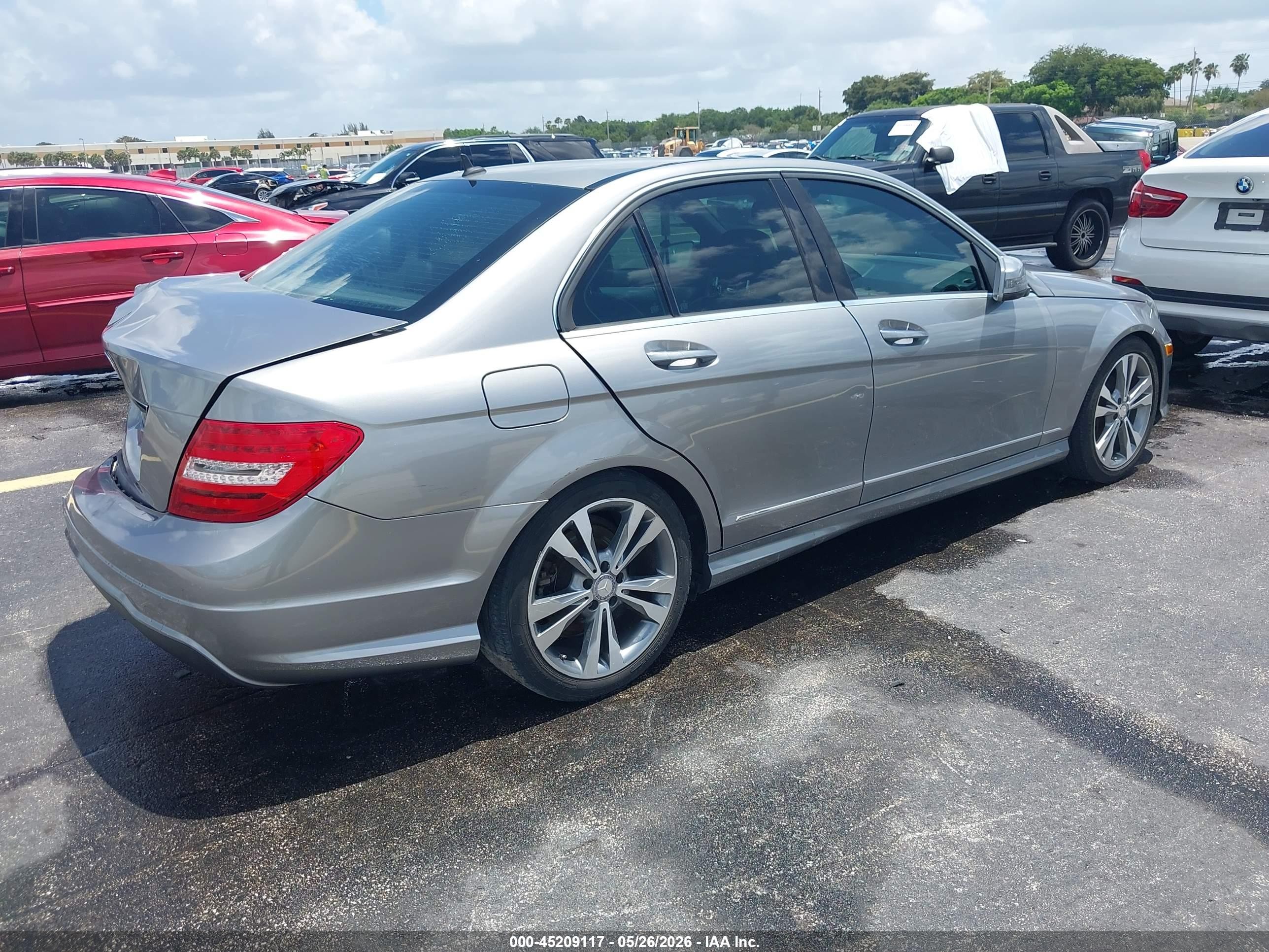 2013 Mercedes-benz C 250 Sport Gray vin: WDDGF4HBXDA828718