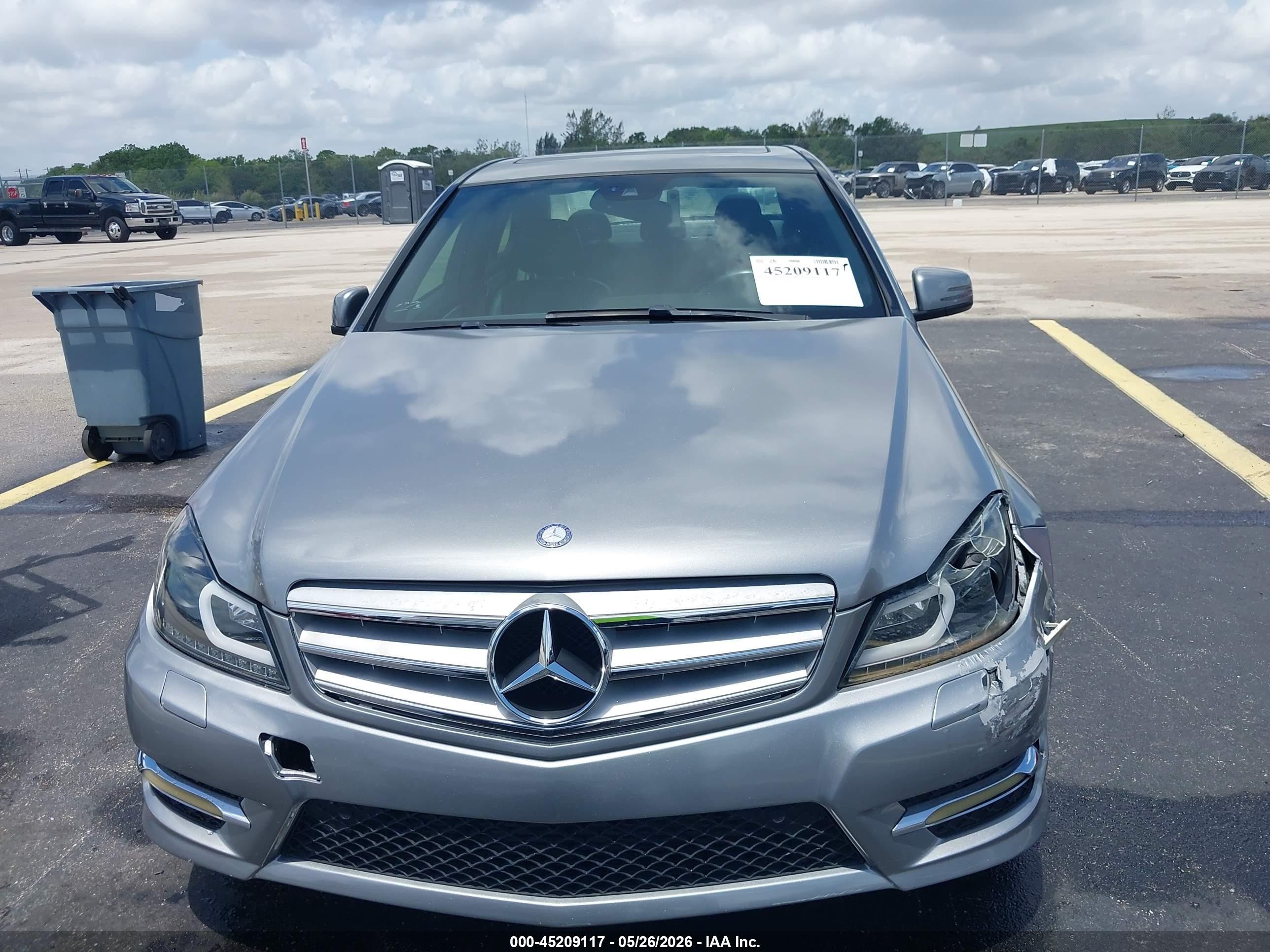 2013 Mercedes-benz C 250 Sport Gray vin: WDDGF4HBXDA828718