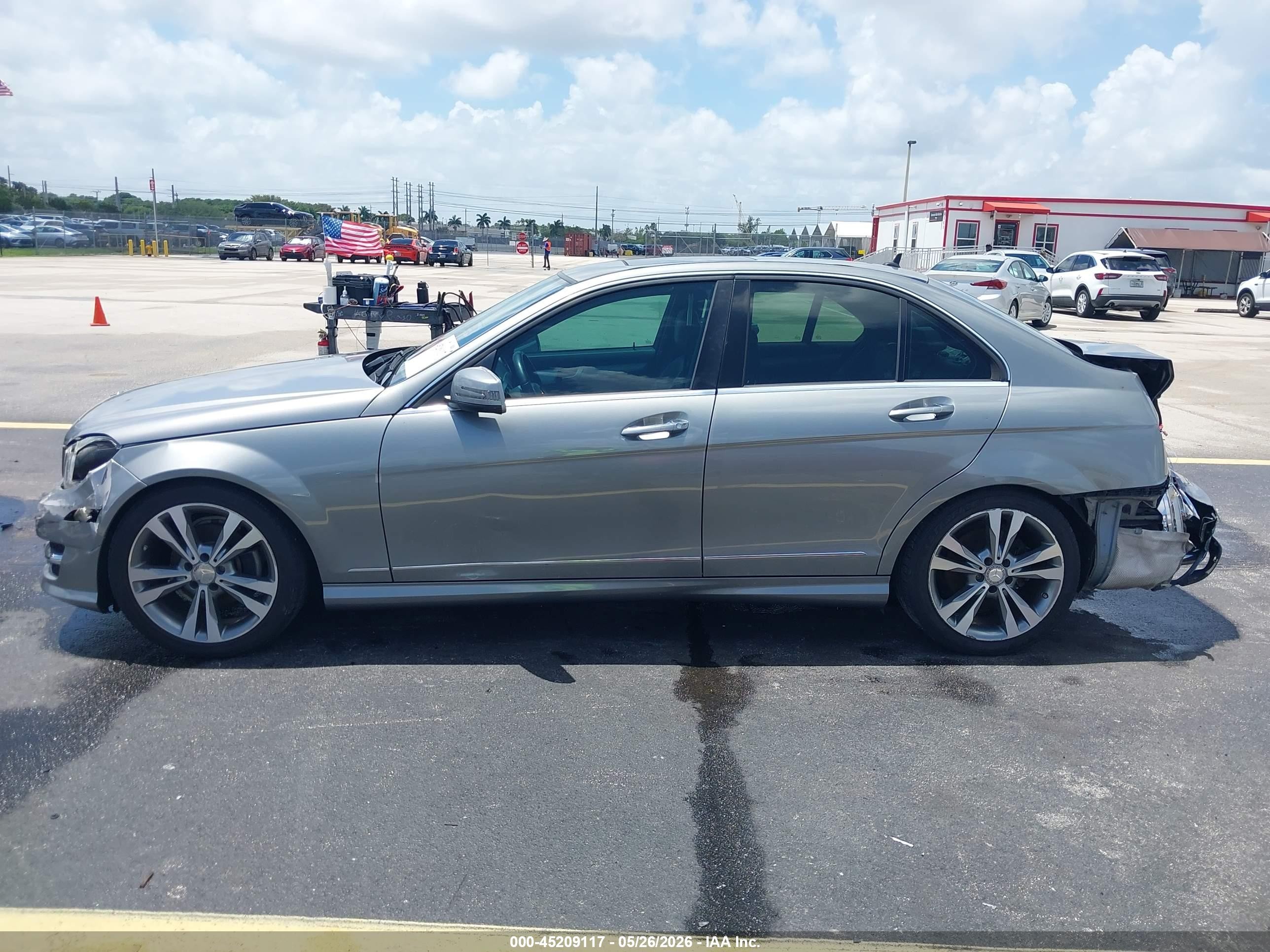 2013 Mercedes-benz C 250 Sport Gray vin: WDDGF4HBXDA828718