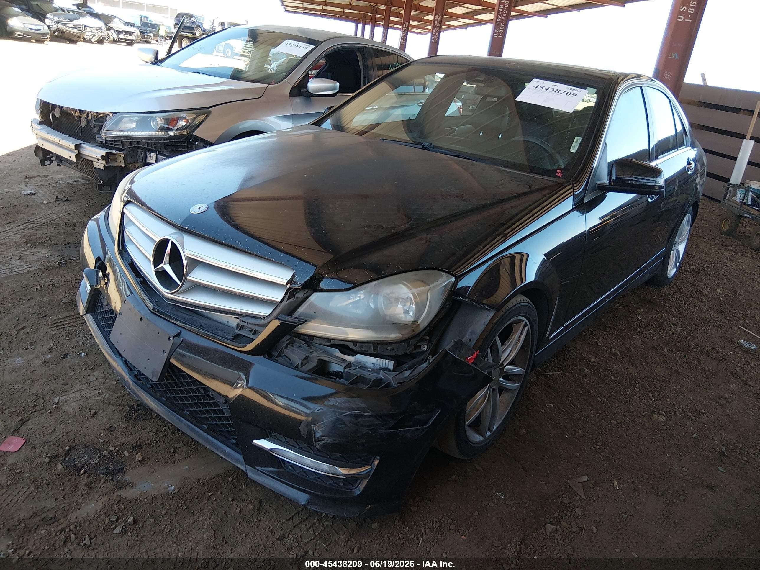 2013 Mercedes-benz C 250 Sport Black vin: WDDGF4HBXDR241744