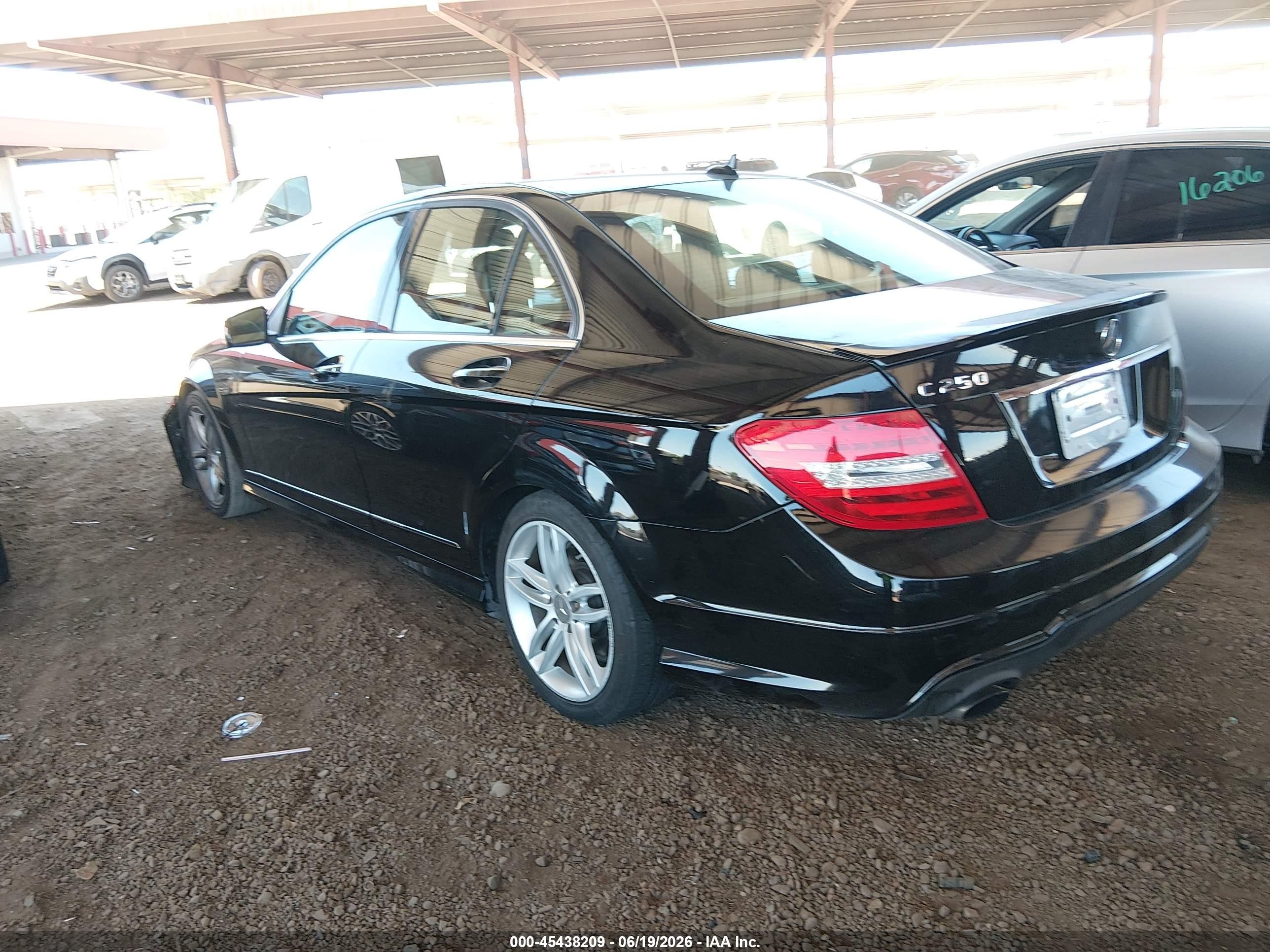 2013 Mercedes-benz C 250 Sport Black vin: WDDGF4HBXDR241744