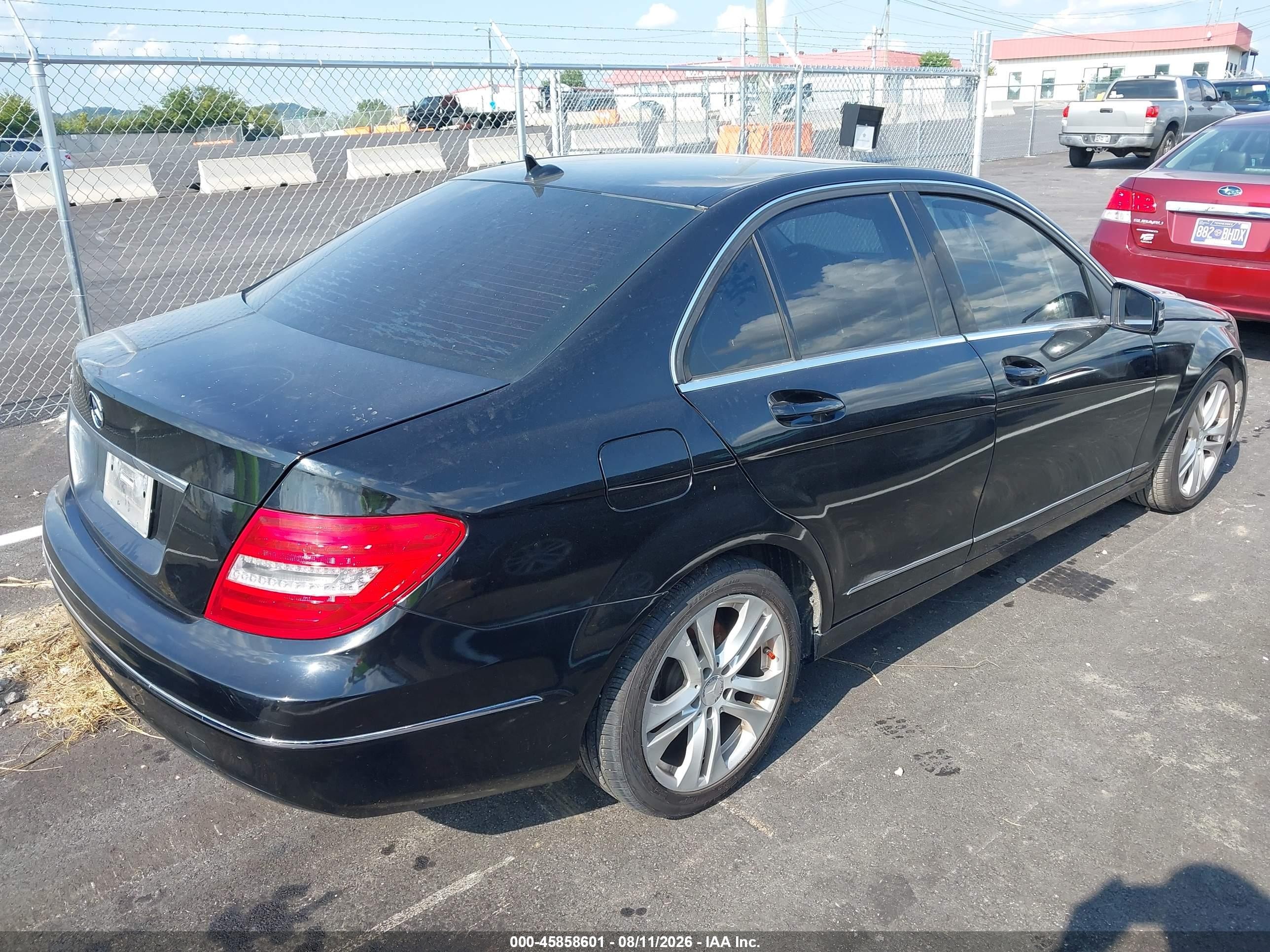 2013 Mercedes-benz C 250 Luxury/sport Black vin: WDDGF4HBXDR246605
