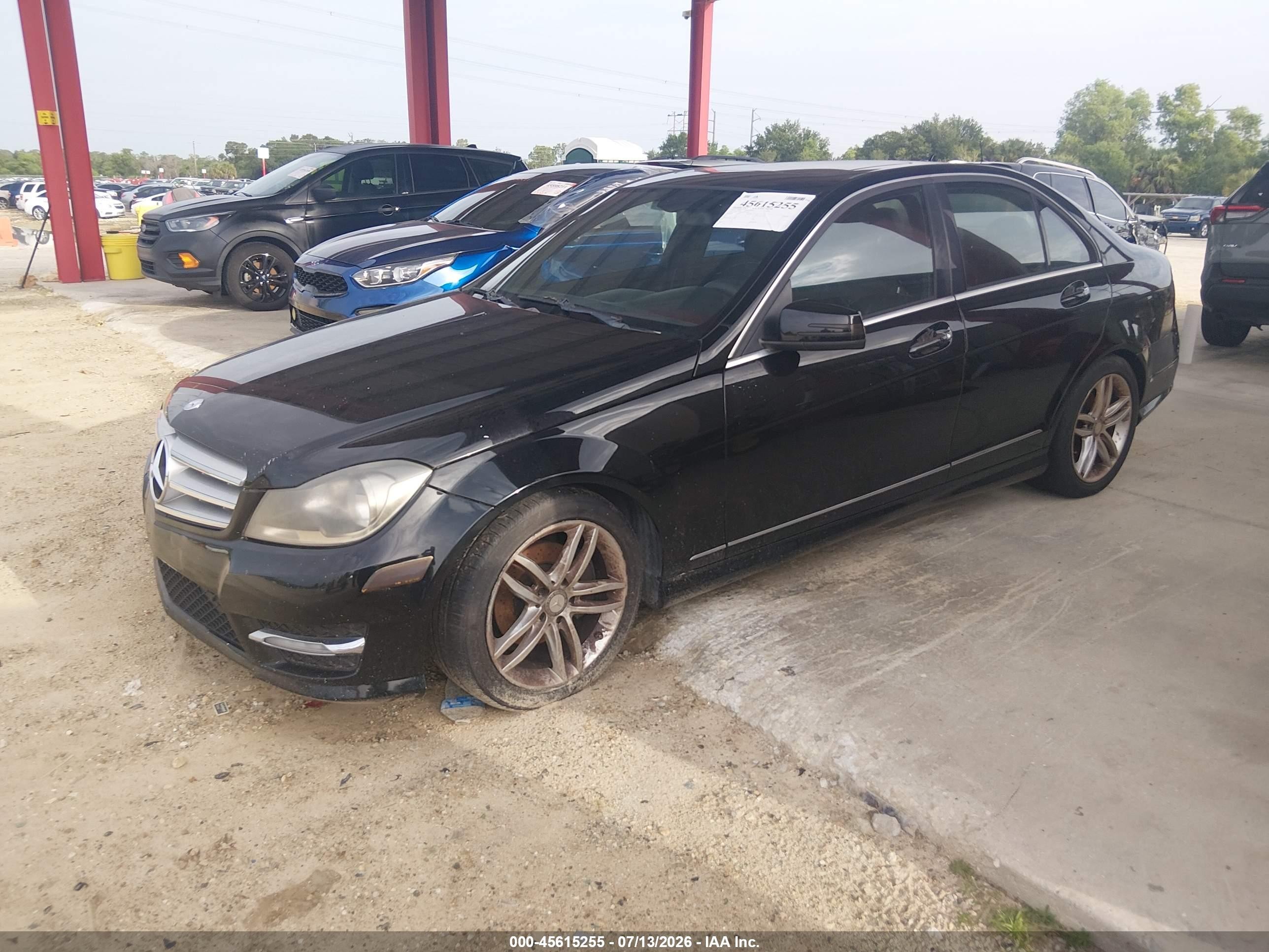2013 Mercedes-benz C 250 Sport Black vin: WDDGF4HBXDR269981