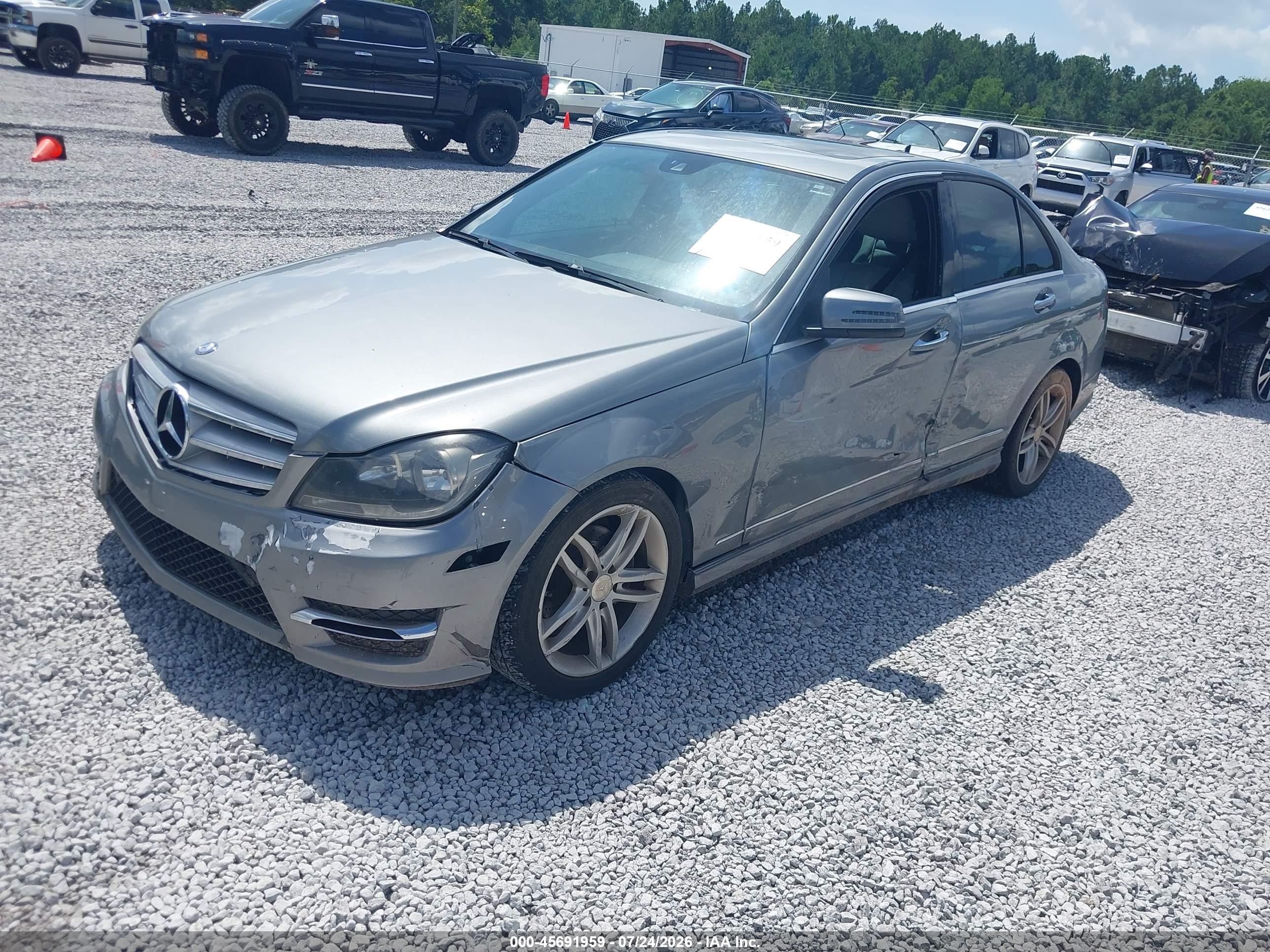 2013 Mercedes-benz C 250 Sport Gray vin: WDDGF4HBXDR294105