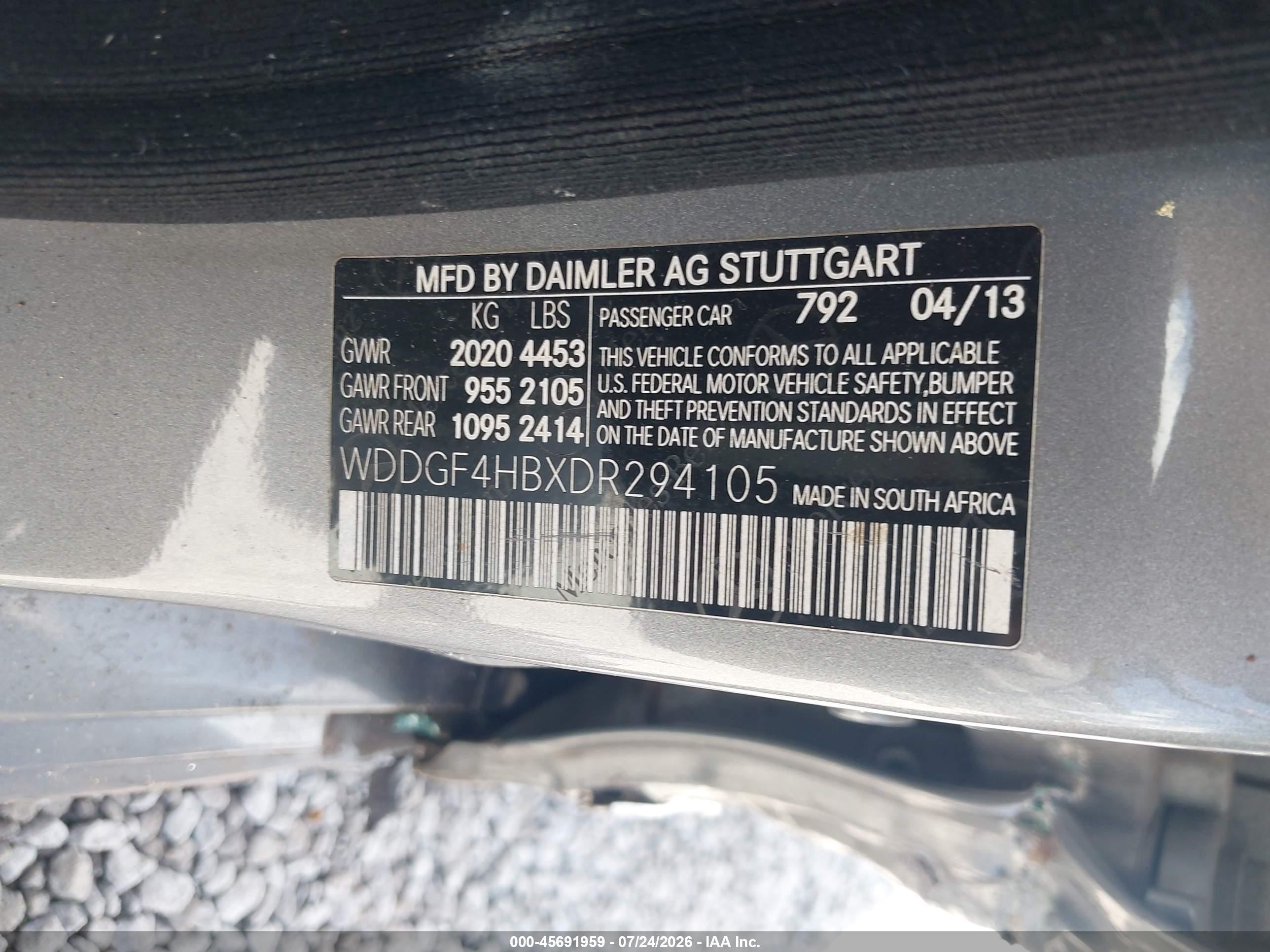 2013 Mercedes-benz C 250 Sport Gray vin: WDDGF4HBXDR294105