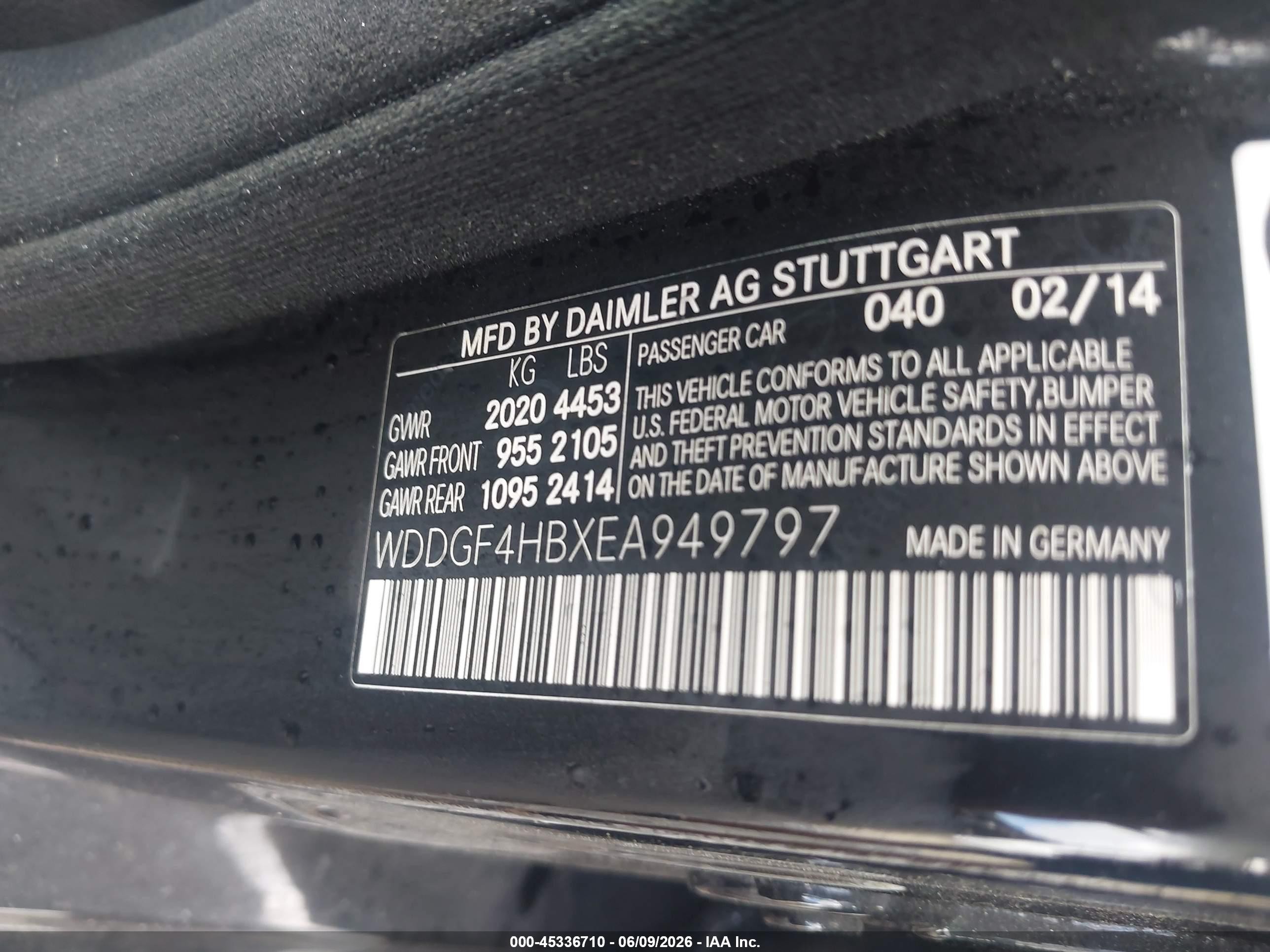 2014 Mercedes-benz C 250 Sport Black vin: WDDGF4HBXEA949797