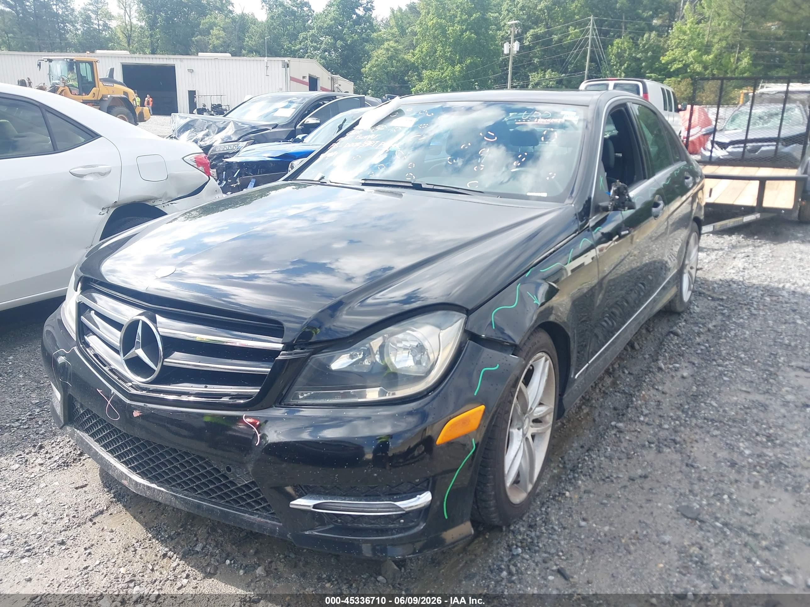 2014 Mercedes-benz C 250 Sport Black vin: WDDGF4HBXEA949797