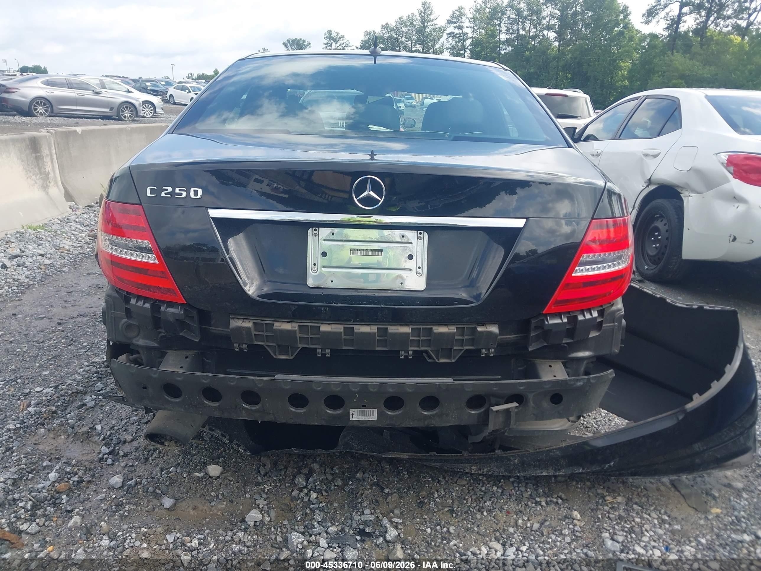 2014 Mercedes-benz C 250 Sport Black vin: WDDGF4HBXEA949797
