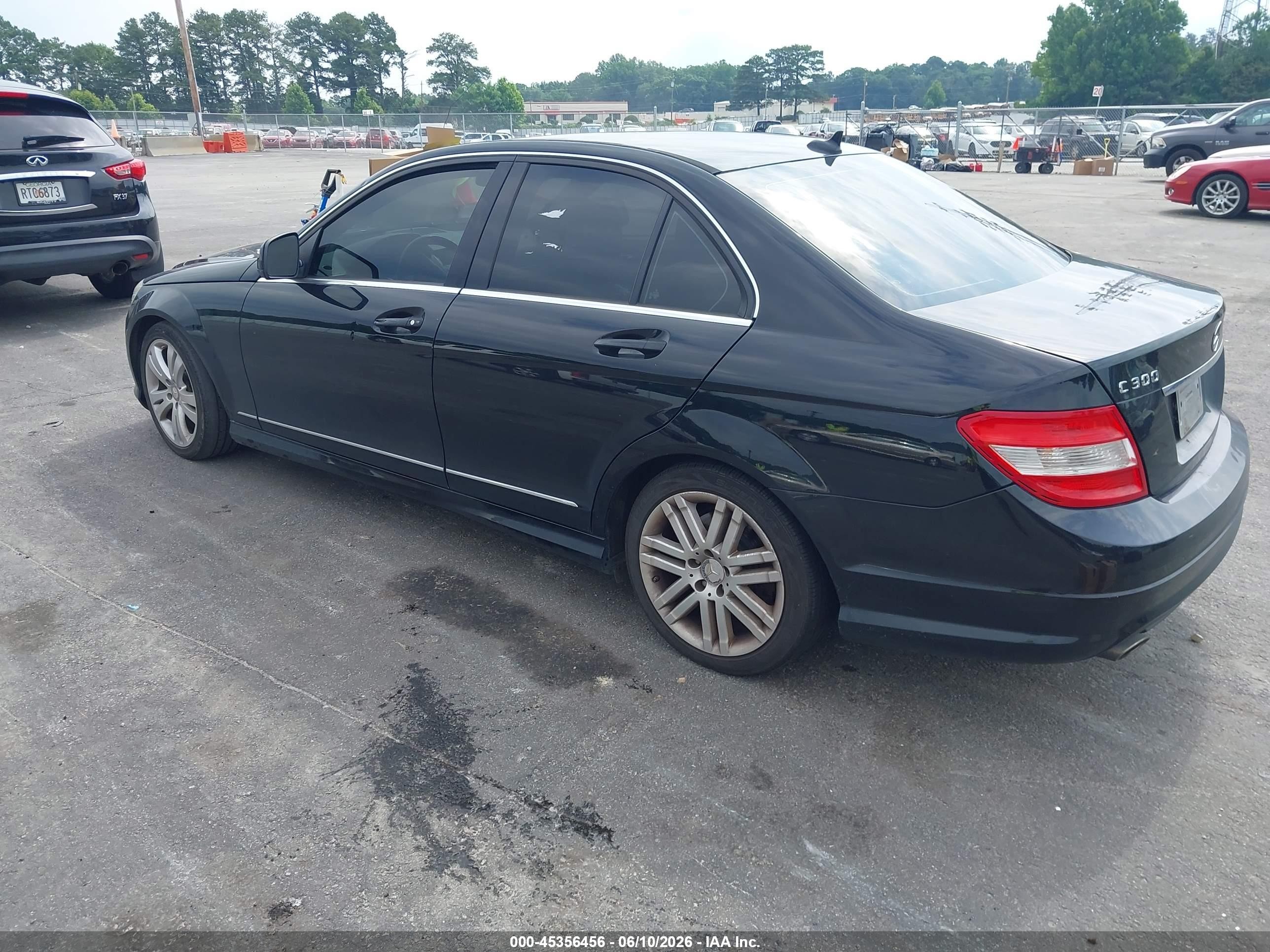 2009 Mercedes-benz C 300 Luxury/sport Black vin: WDDGF54X09F224032