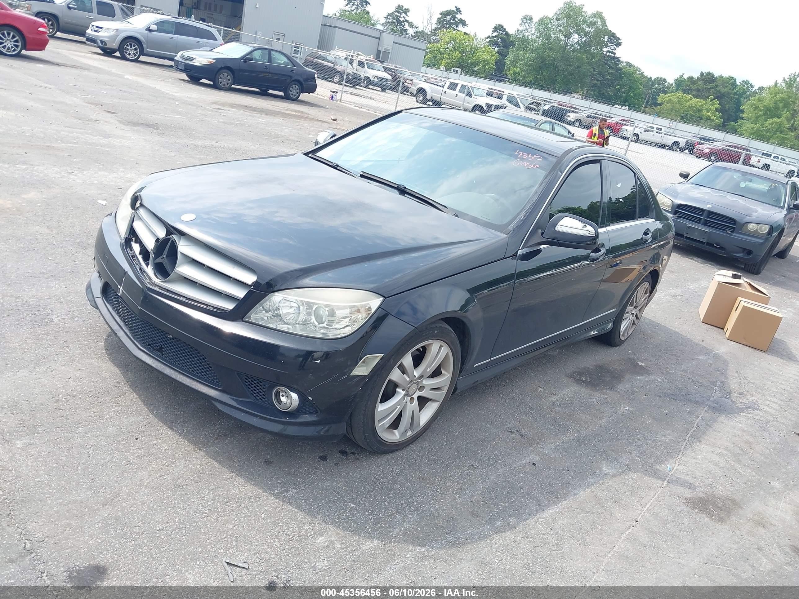 2009 Mercedes-benz C 300 Luxury/sport Black vin: WDDGF54X09F224032