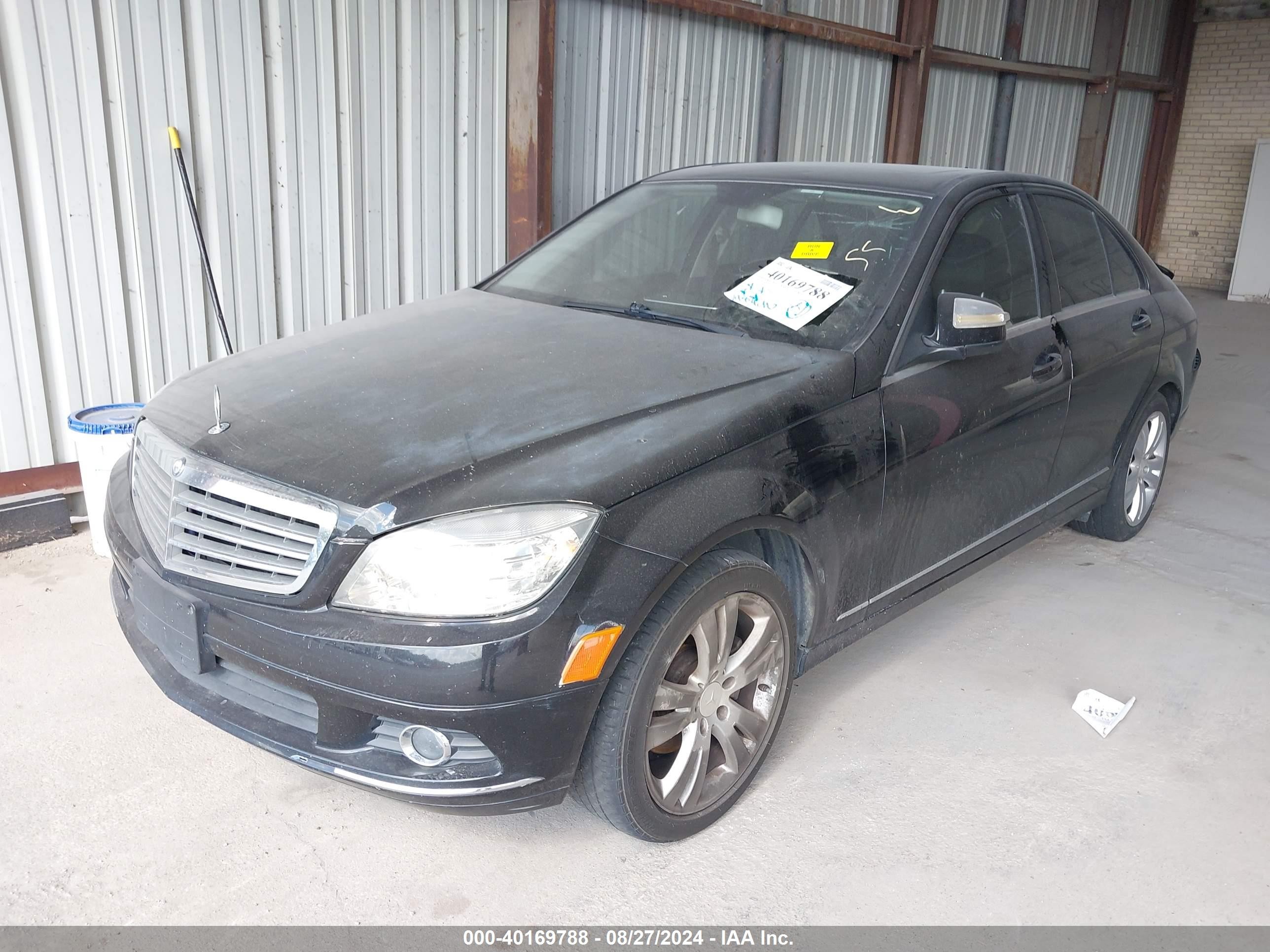 2008 Mercedes-benz C 300 Luxury/sport Black vin: WDDGF54X18F056125