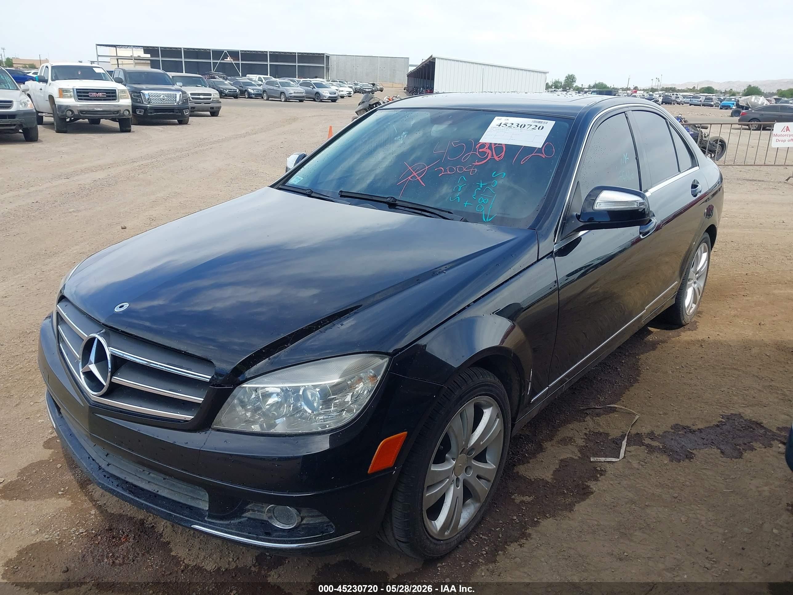 2008 Mercedes-benz C 300 Luxury/sport Black vin: WDDGF54X18F081705