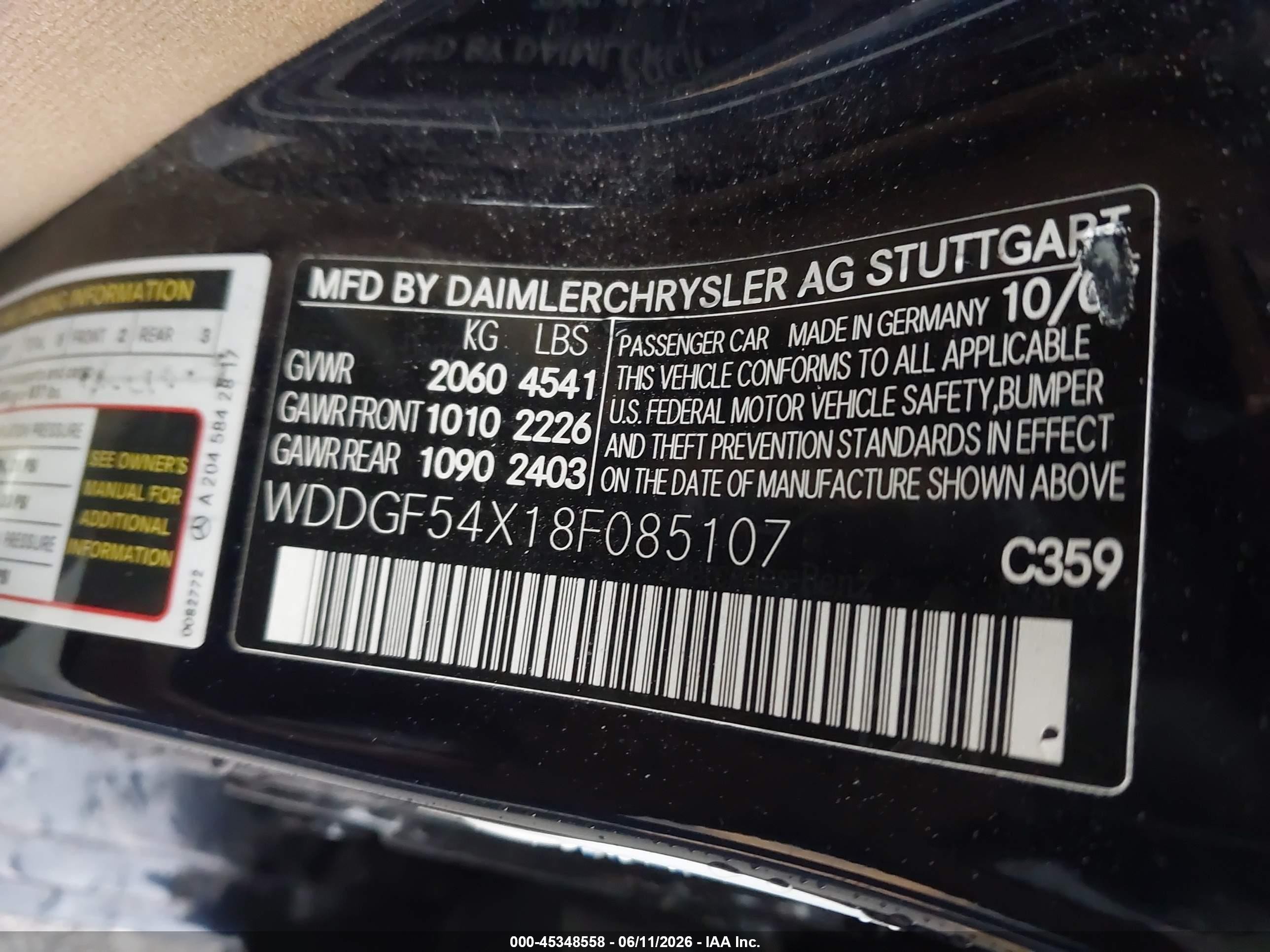 2008 Mercedes-benz C 300 Blue vin: WDDGF54X18F085107