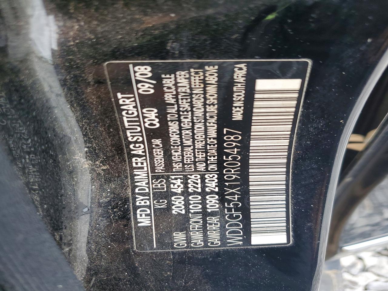 2009 Mercedes-benz C 300 Black vin: WDDGF54X19R054987