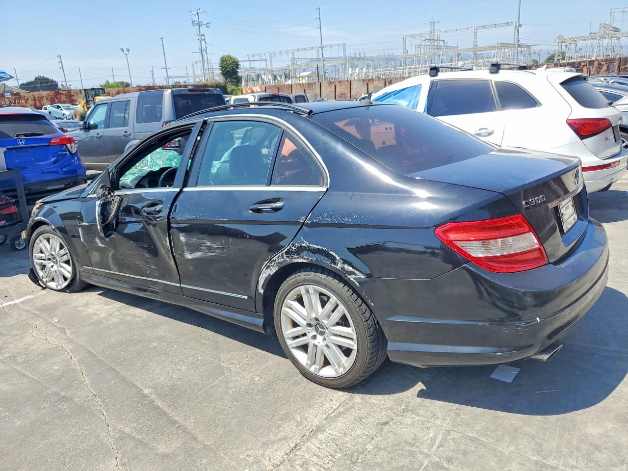 2008 Mercedes-benz C 300 Black vin: WDDGF54X28F048969
