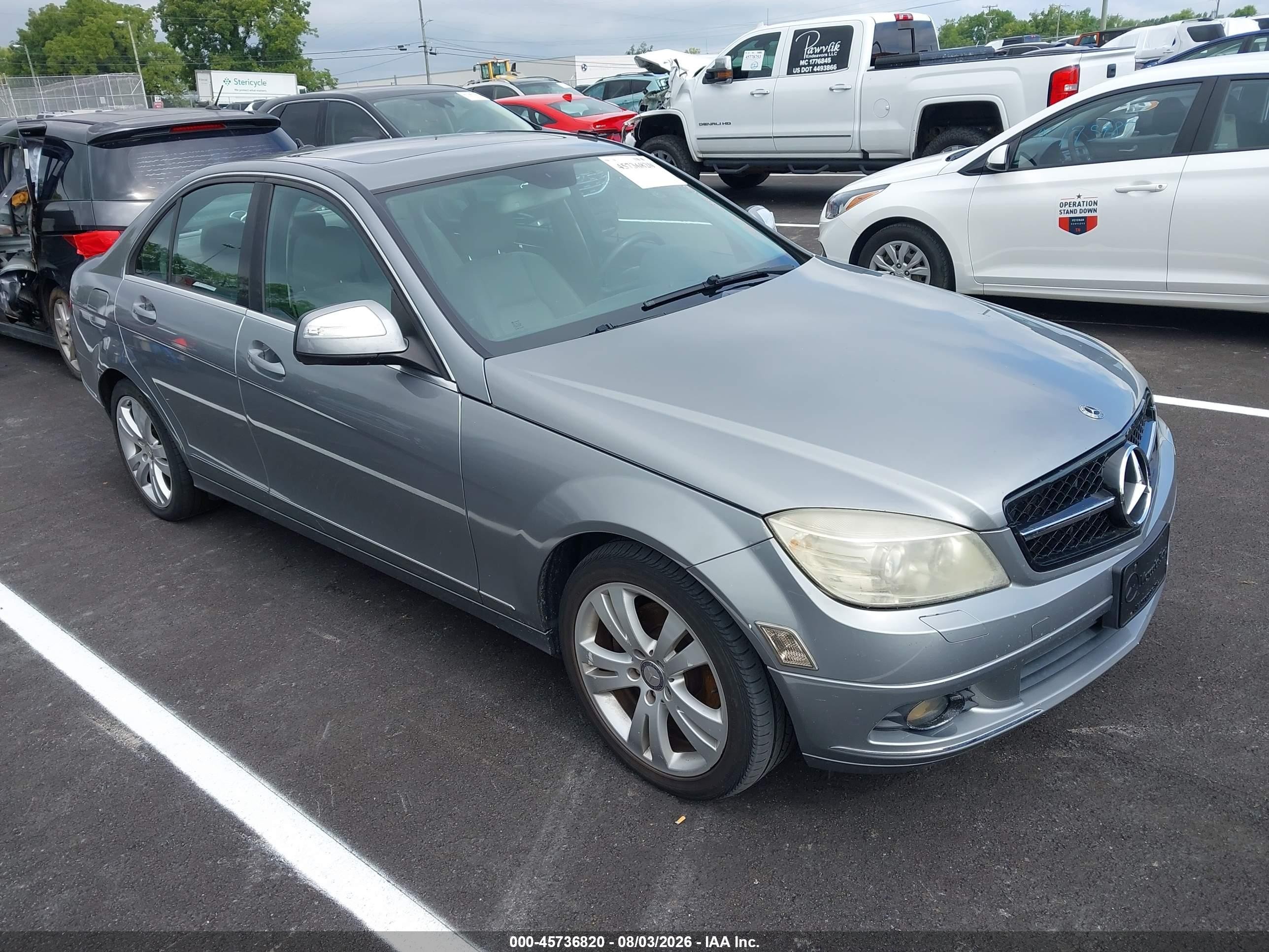 2008 Mercedes-benz C 300 Luxury/sport Silver vin: WDDGF54X28F072513