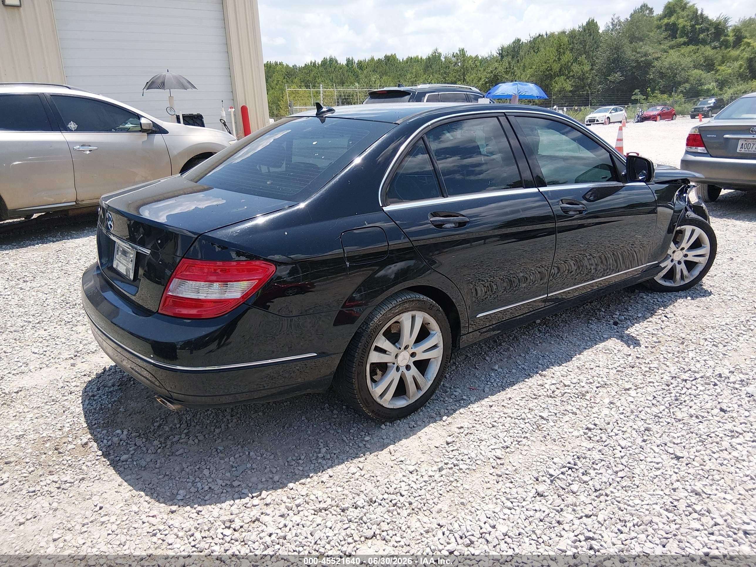 2008 Mercedes-benz C 300 Luxury/sport Black vin: WDDGF54X28F078554