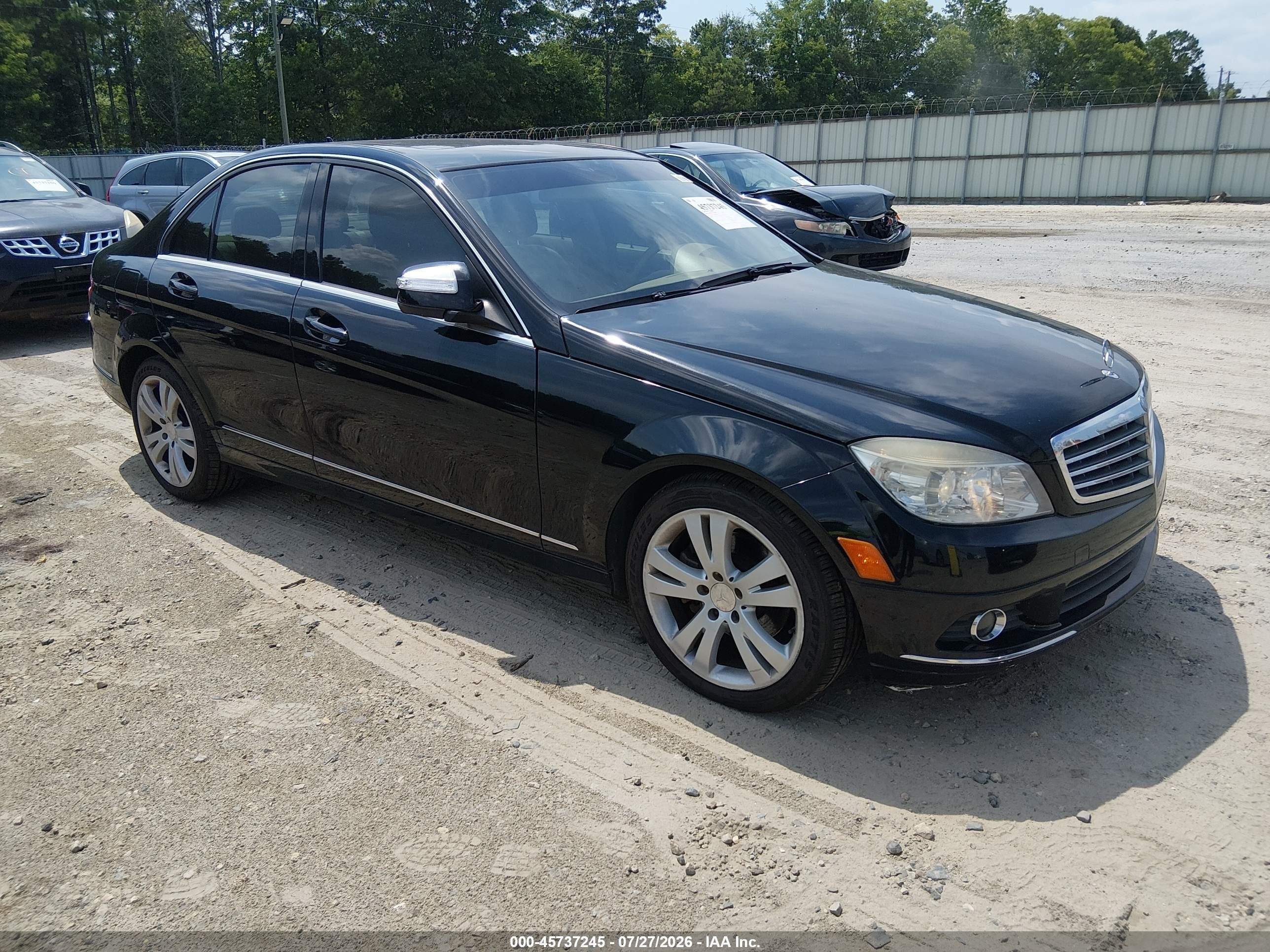 2008 Mercedes-benz C 300 Luxury Черный vin: WDDGF54X28F149736