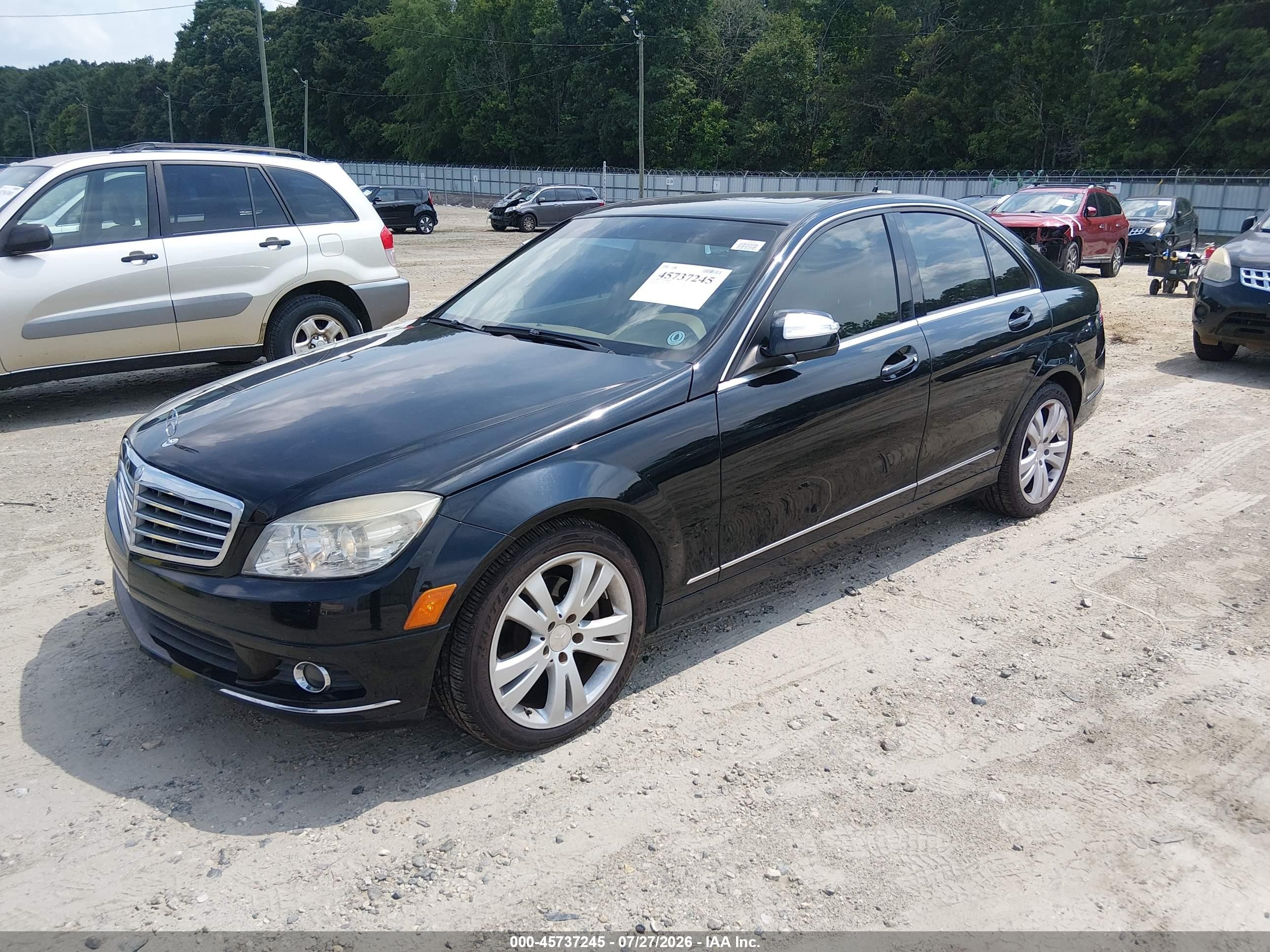 2008 Mercedes-benz C 300 Luxury Black vin: WDDGF54X28F149736