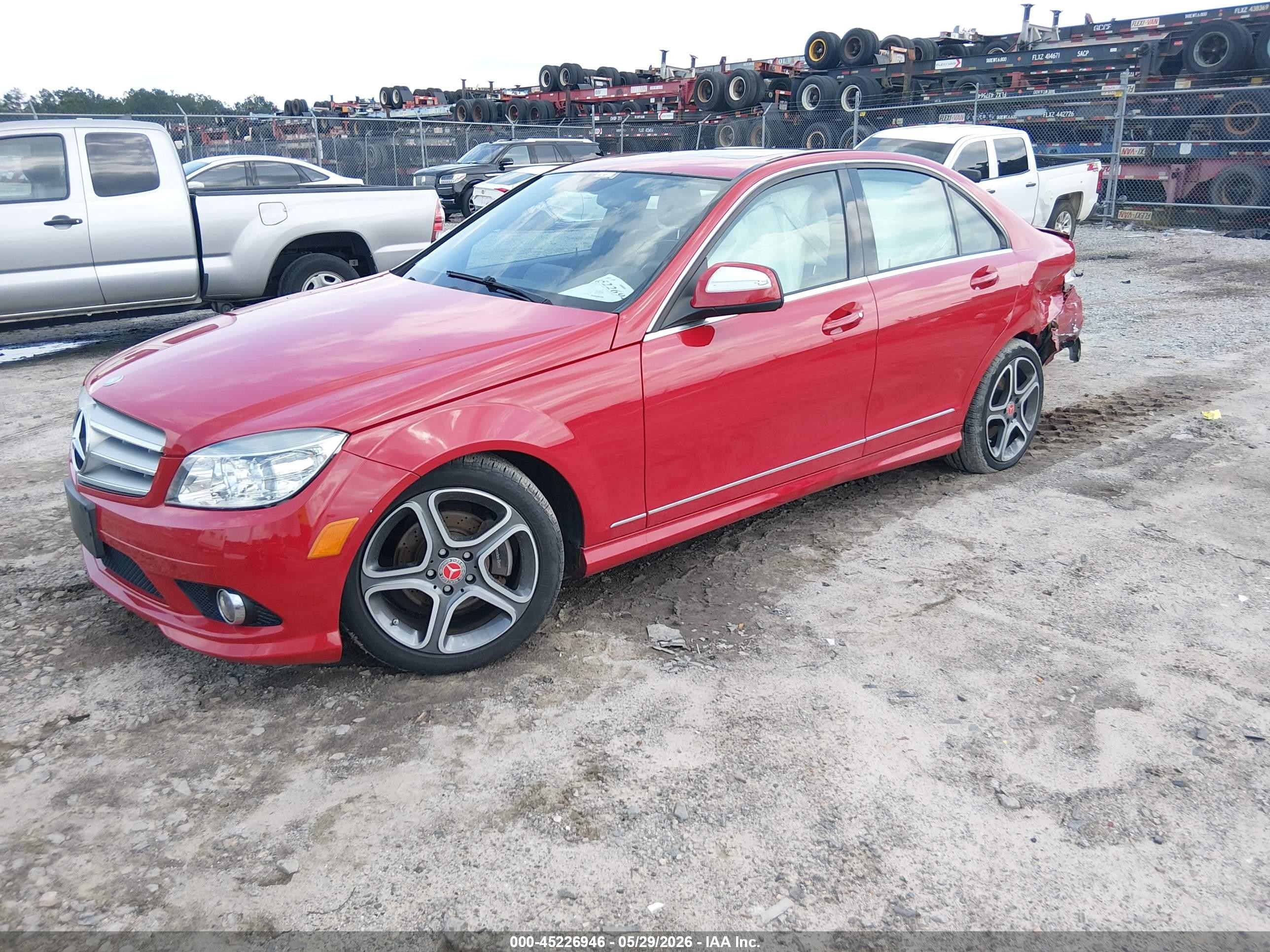 2008 Mercedes-benz C 300 Luxury/sport Red vin: WDDGF54X28F194918