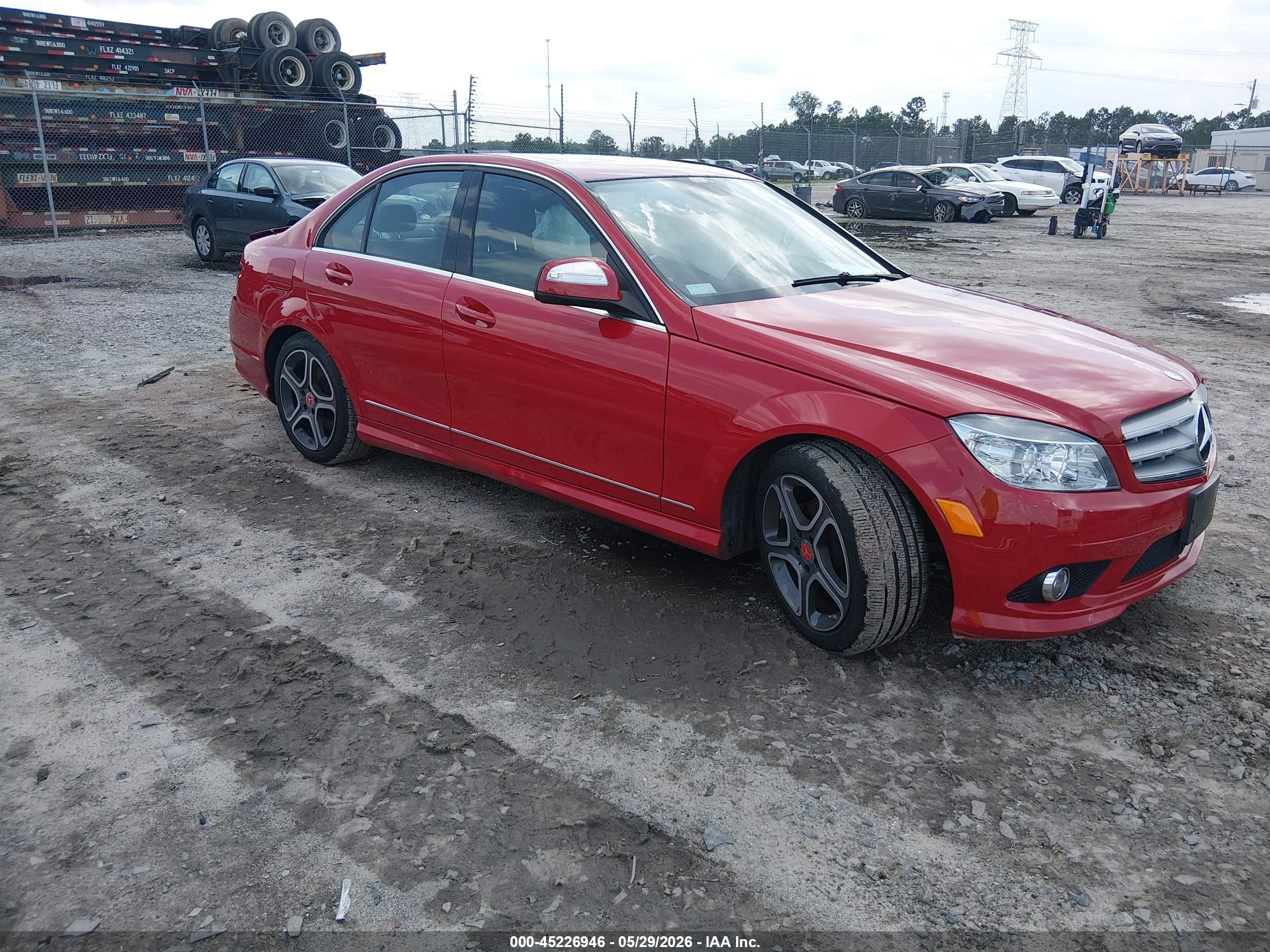 2008 Mercedes-benz C 300 Luxury/sport Red vin: WDDGF54X28F194918