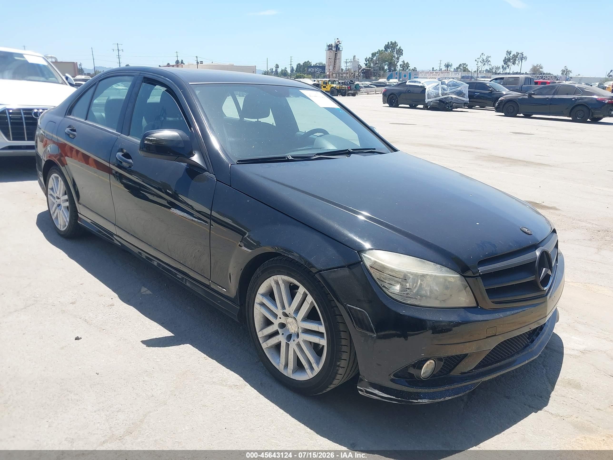 2009 Mercedes-benz C 300   Черный vin: WDDGF54X29F332636