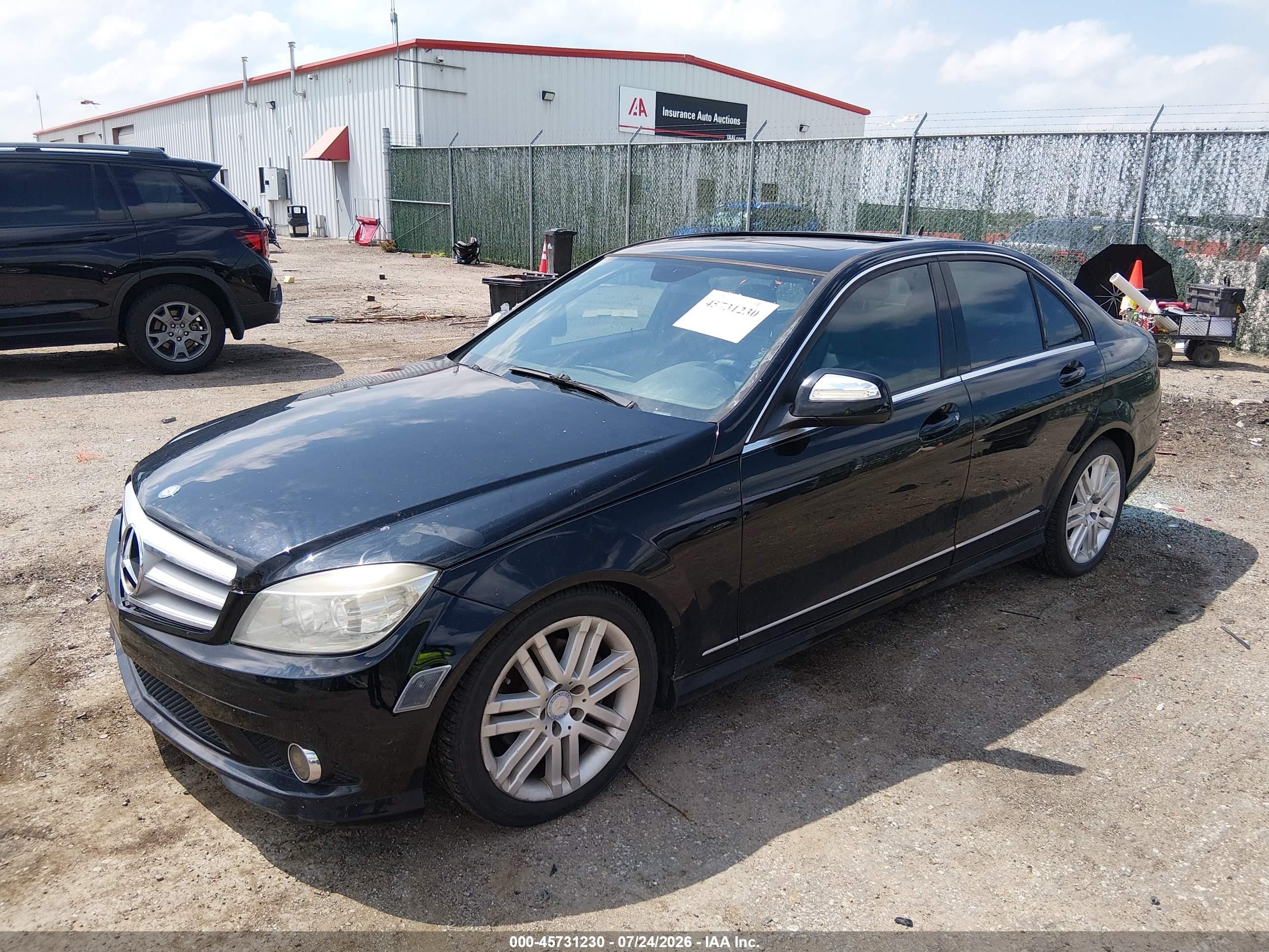 2009 Mercedes-benz C 300 Sport Black vin: WDDGF54X29R063634
