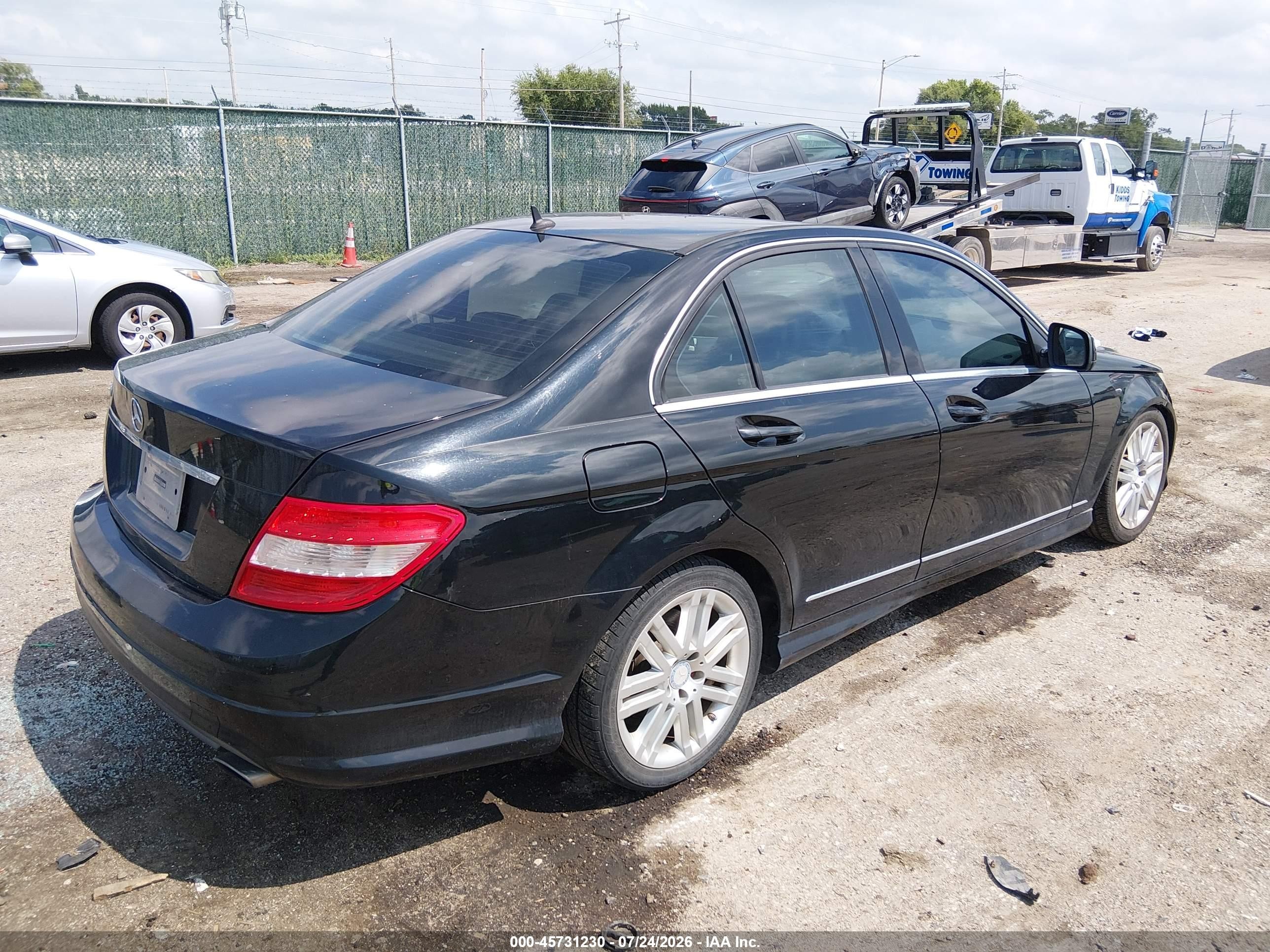 2009 Mercedes-benz C 300 Sport Black vin: WDDGF54X29R063634