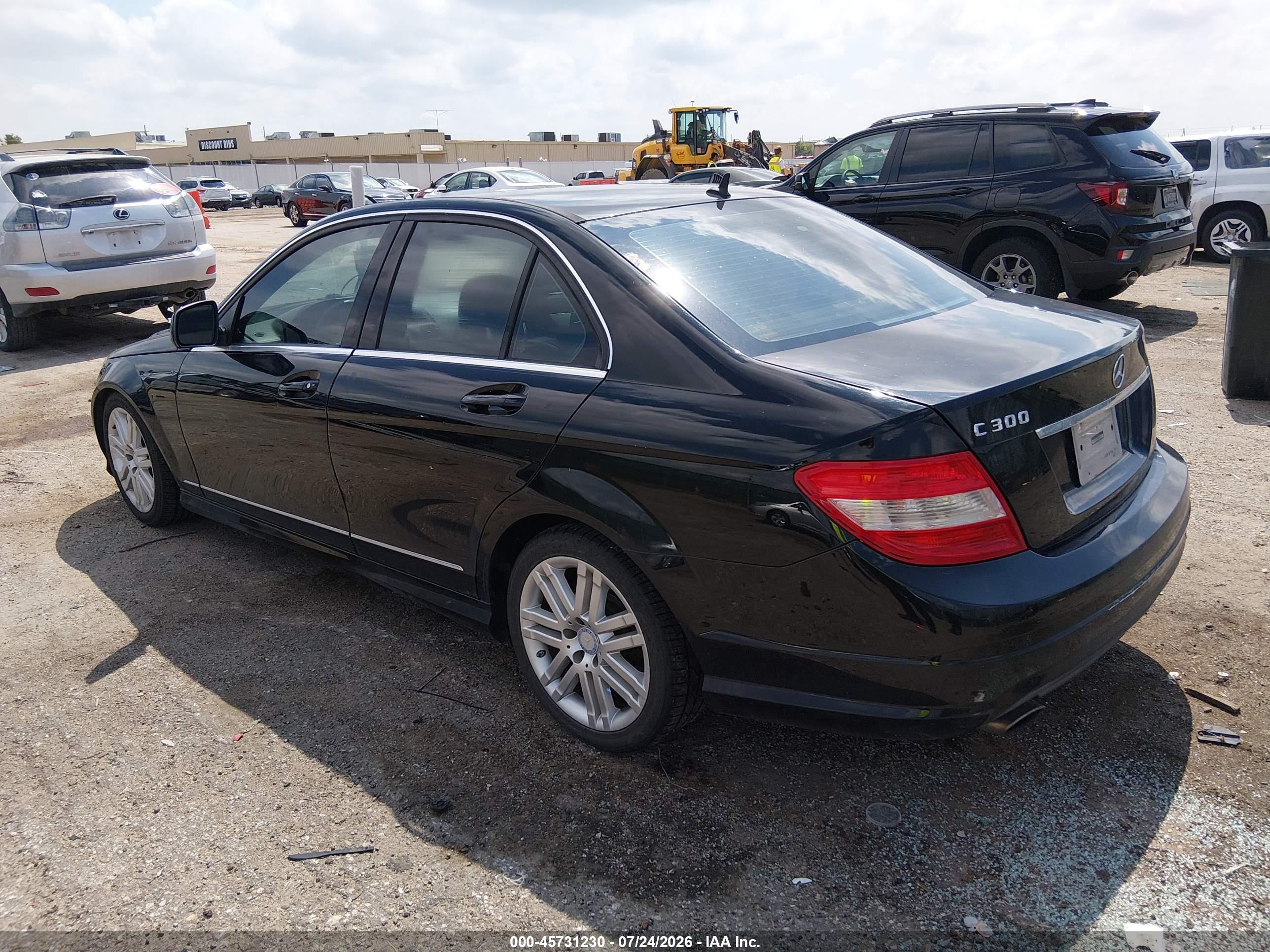 2009 Mercedes-benz C 300 Sport Black vin: WDDGF54X29R063634