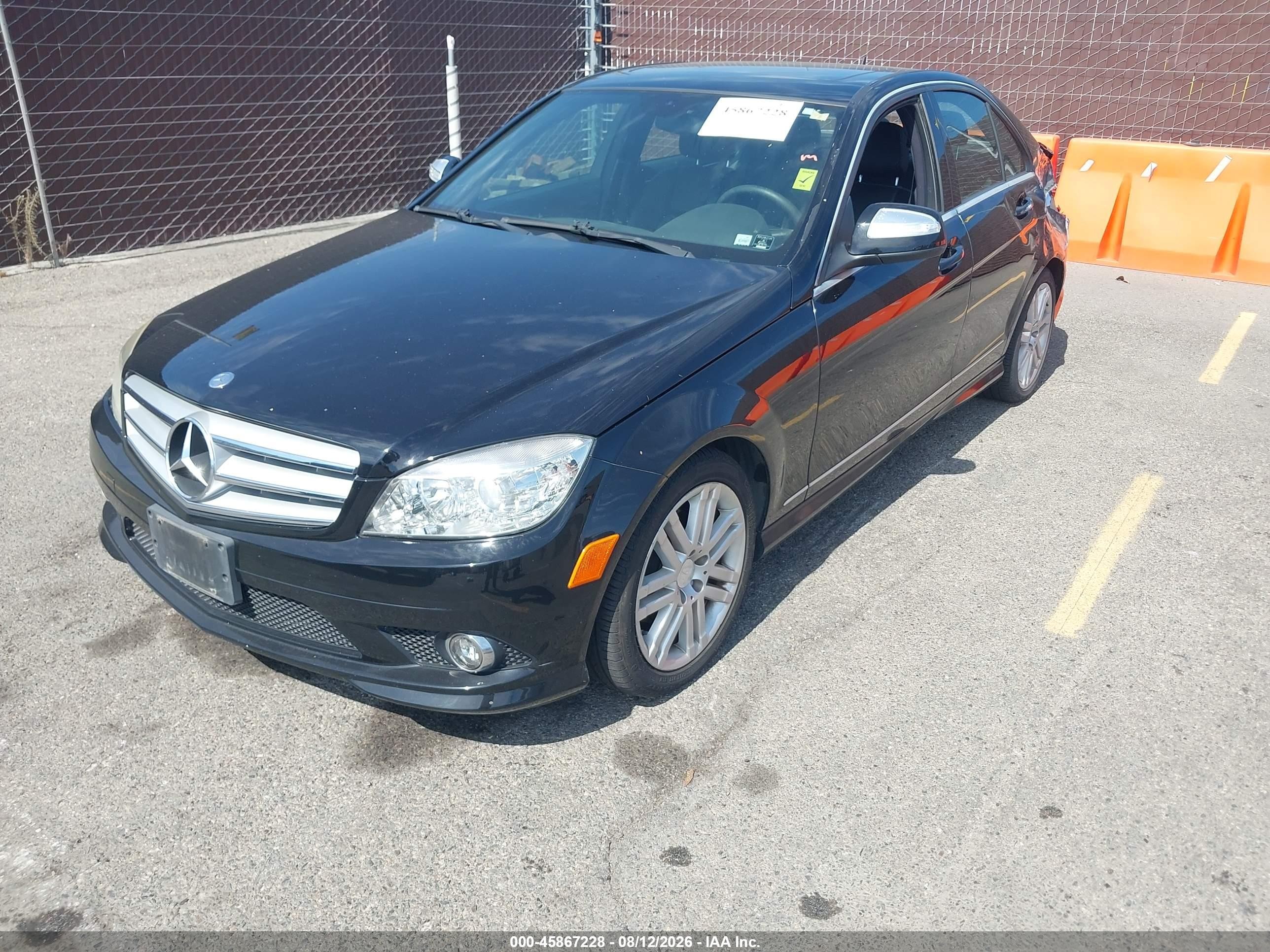 2009 Mercedes-benz C 300 Luxury/sport Black vin: WDDGF54X29R077209