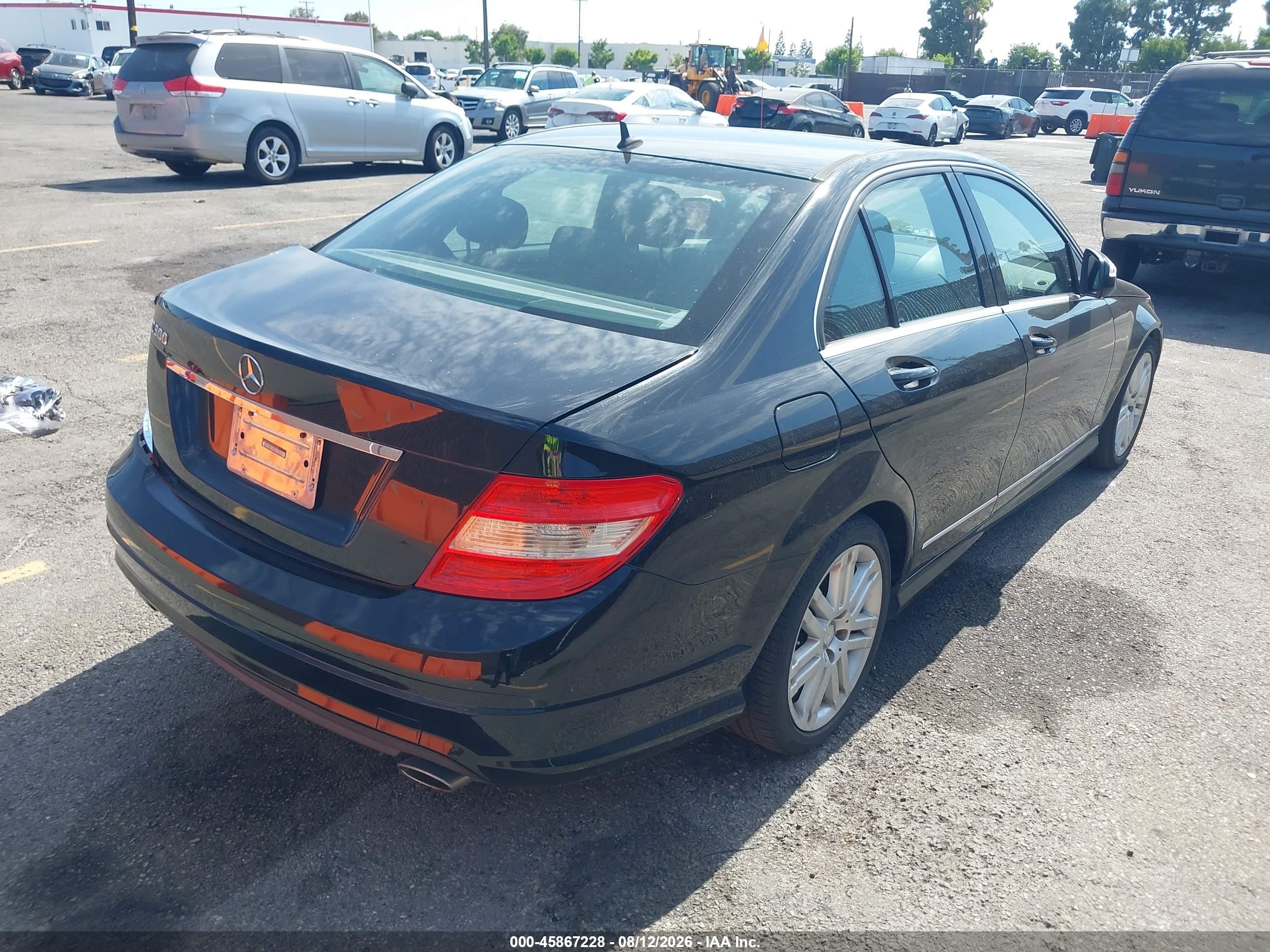2009 Mercedes-benz C 300 Luxury/sport Black vin: WDDGF54X29R077209