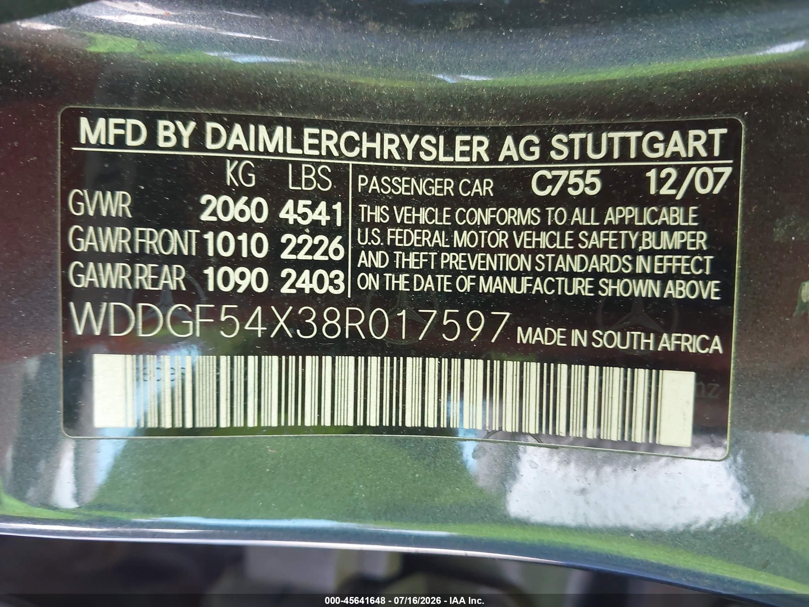 2008 Mercedes-benz C 300 Luxury/sport Gray vin: WDDGF54X38R017597