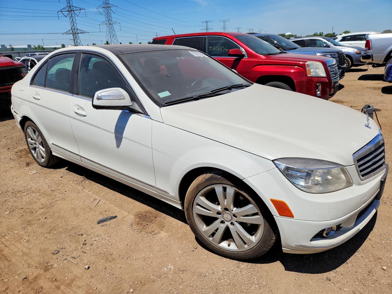 2008 Mercedes-benz C 300 White vin: WDDGF54X38R039471