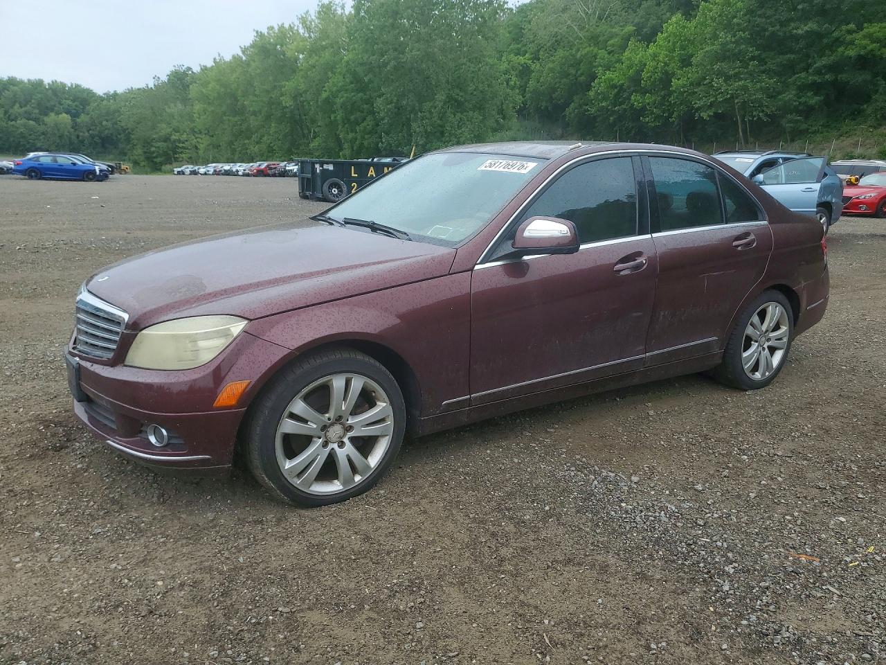2008 Mercedes-benz C 300 Maroon vin: WDDGF54X48F039822