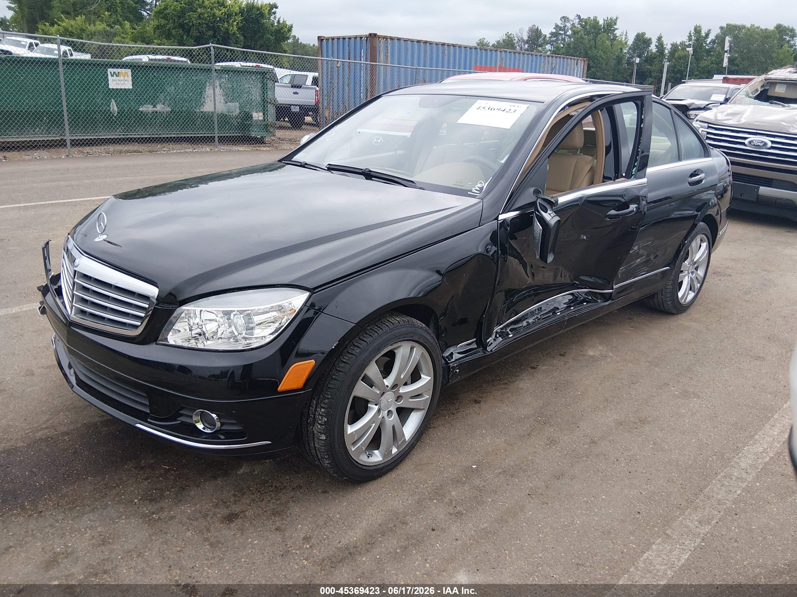 2008 Mercedes-benz C 300 Luxury/sport Black vin: WDDGF54X48F085182