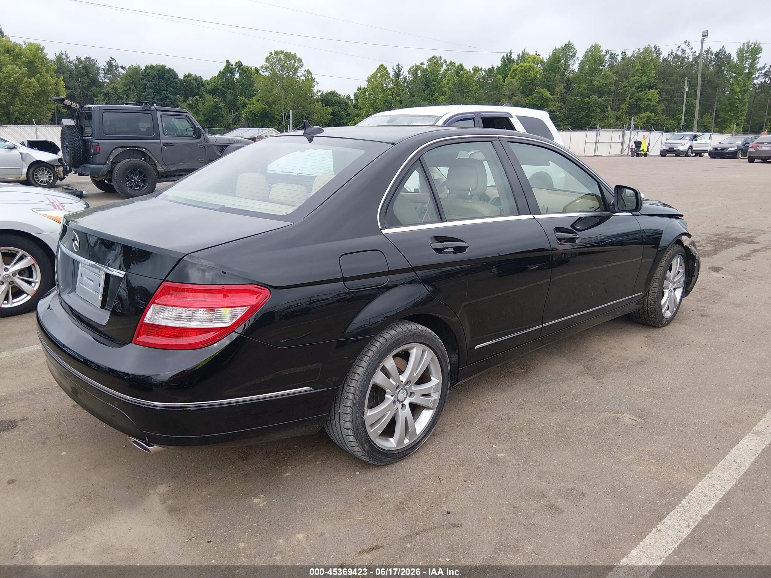 2008 Mercedes-benz C 300 Luxury/sport Black vin: WDDGF54X48F085182