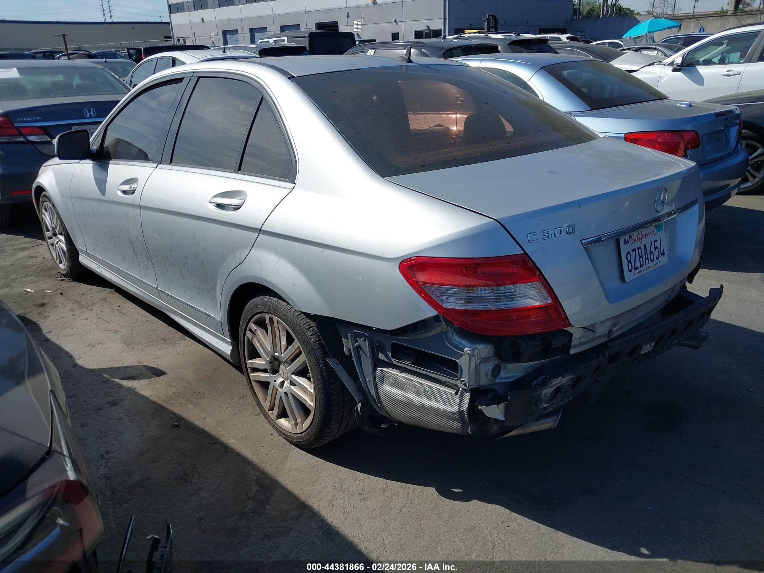 2008 Mercedes-benz C 300 Luxury/sport Серый vin: WDDGF54X48F132663