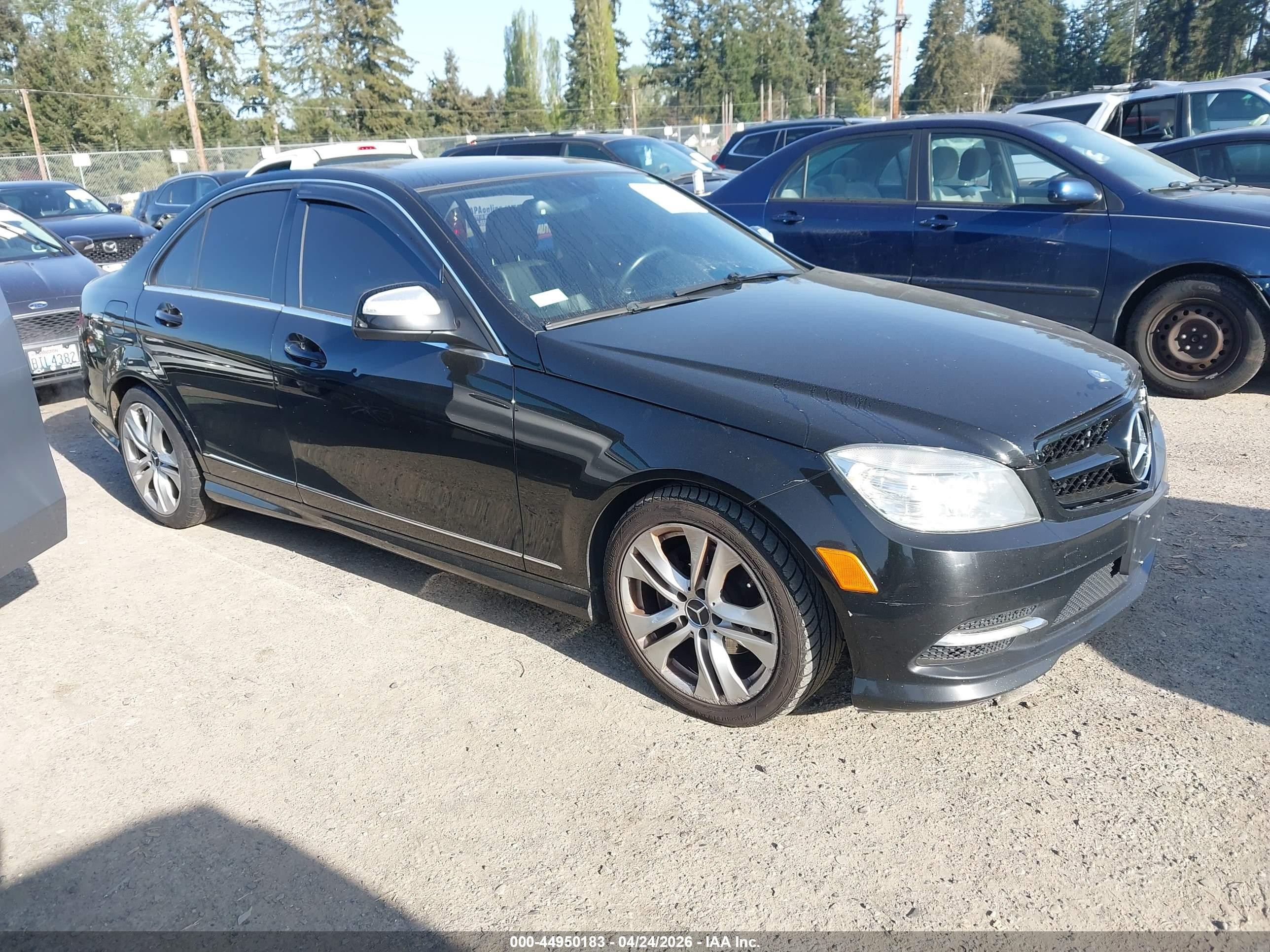 2008 Mercedes-benz C 300 Luxury/sport Black vin: WDDGF54X48R037065