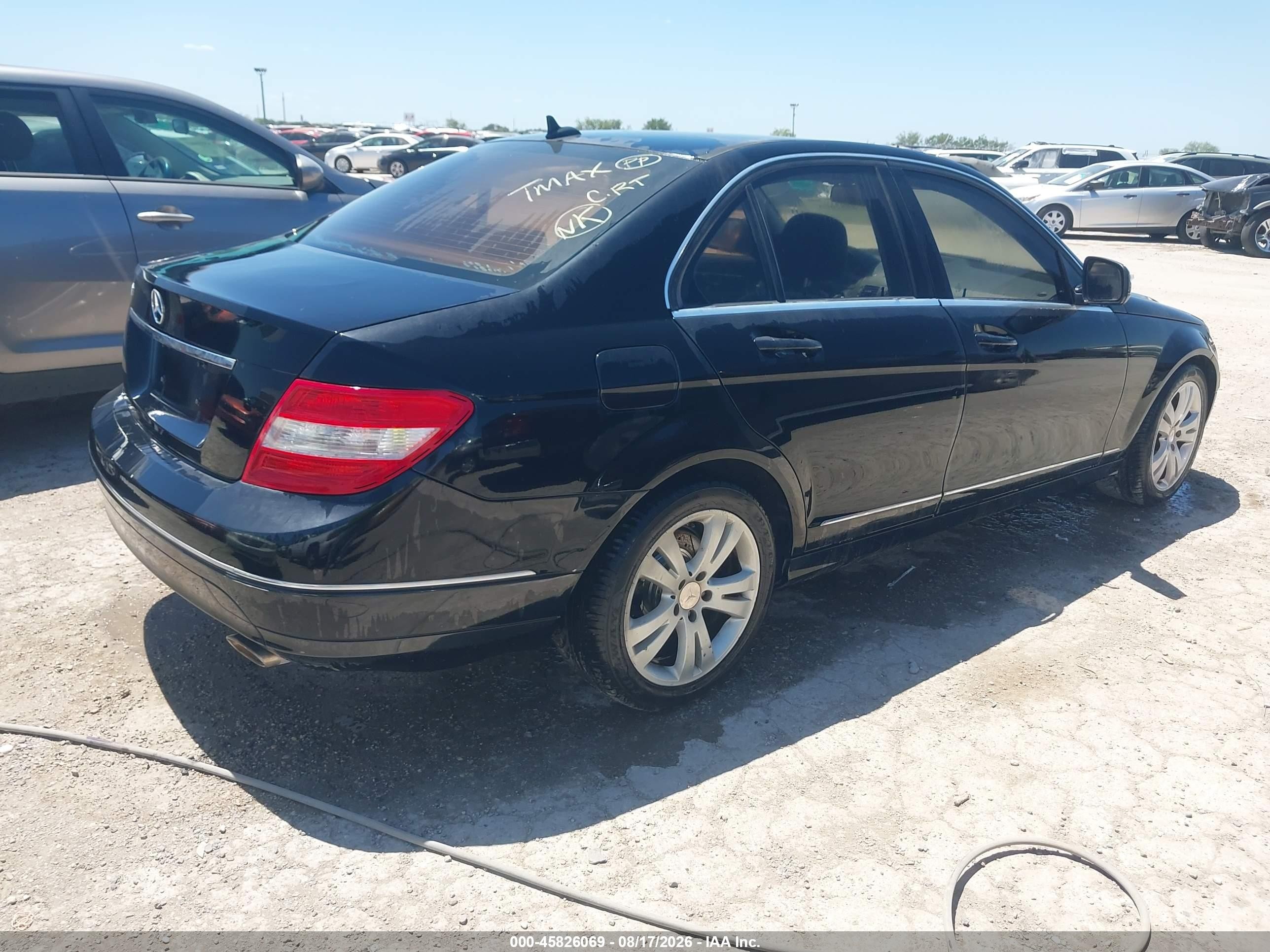 2009 Mercedes-benz C 300 Luxury/sport Black vin: WDDGF54X49F202292