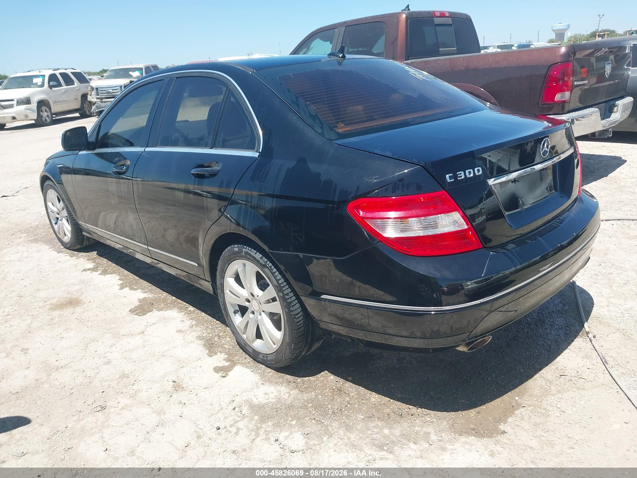 2009 Mercedes-benz C 300 Luxury/sport Black vin: WDDGF54X49F202292