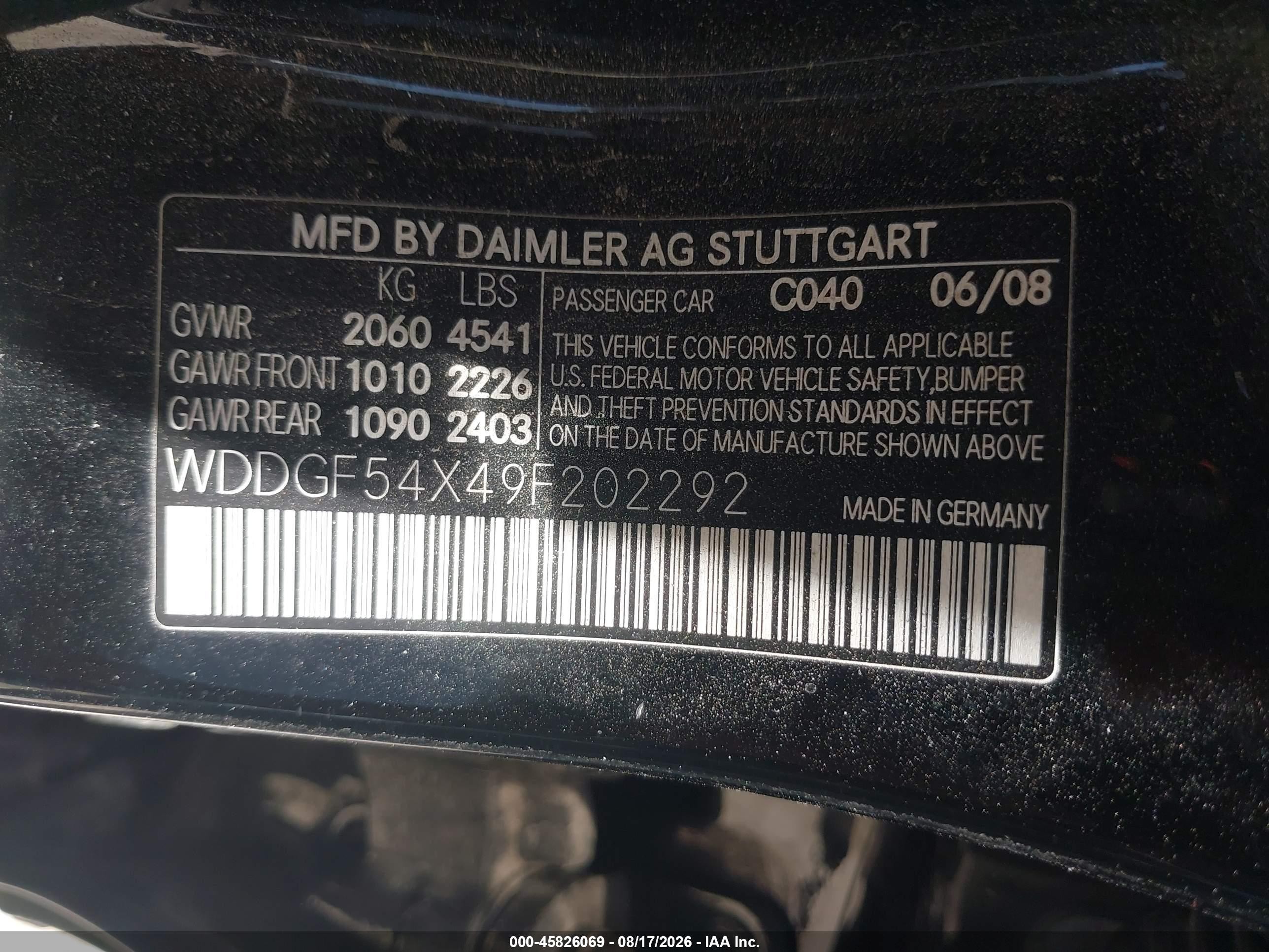 2009 Mercedes-benz C 300 Luxury/sport Black vin: WDDGF54X49F202292