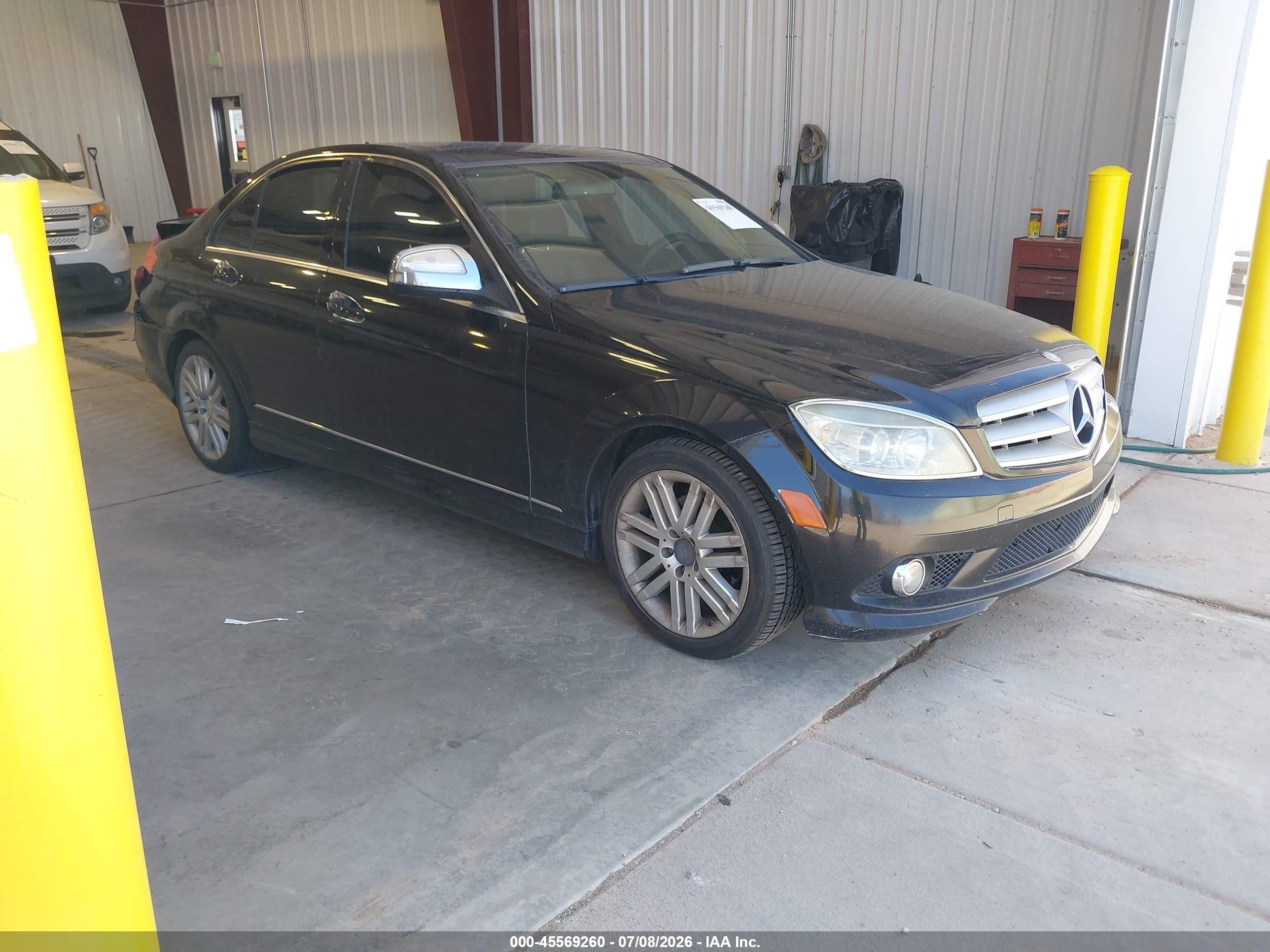 2008 Mercedes-benz C 300 Luxury/sport Black vin: WDDGF54X58F077043