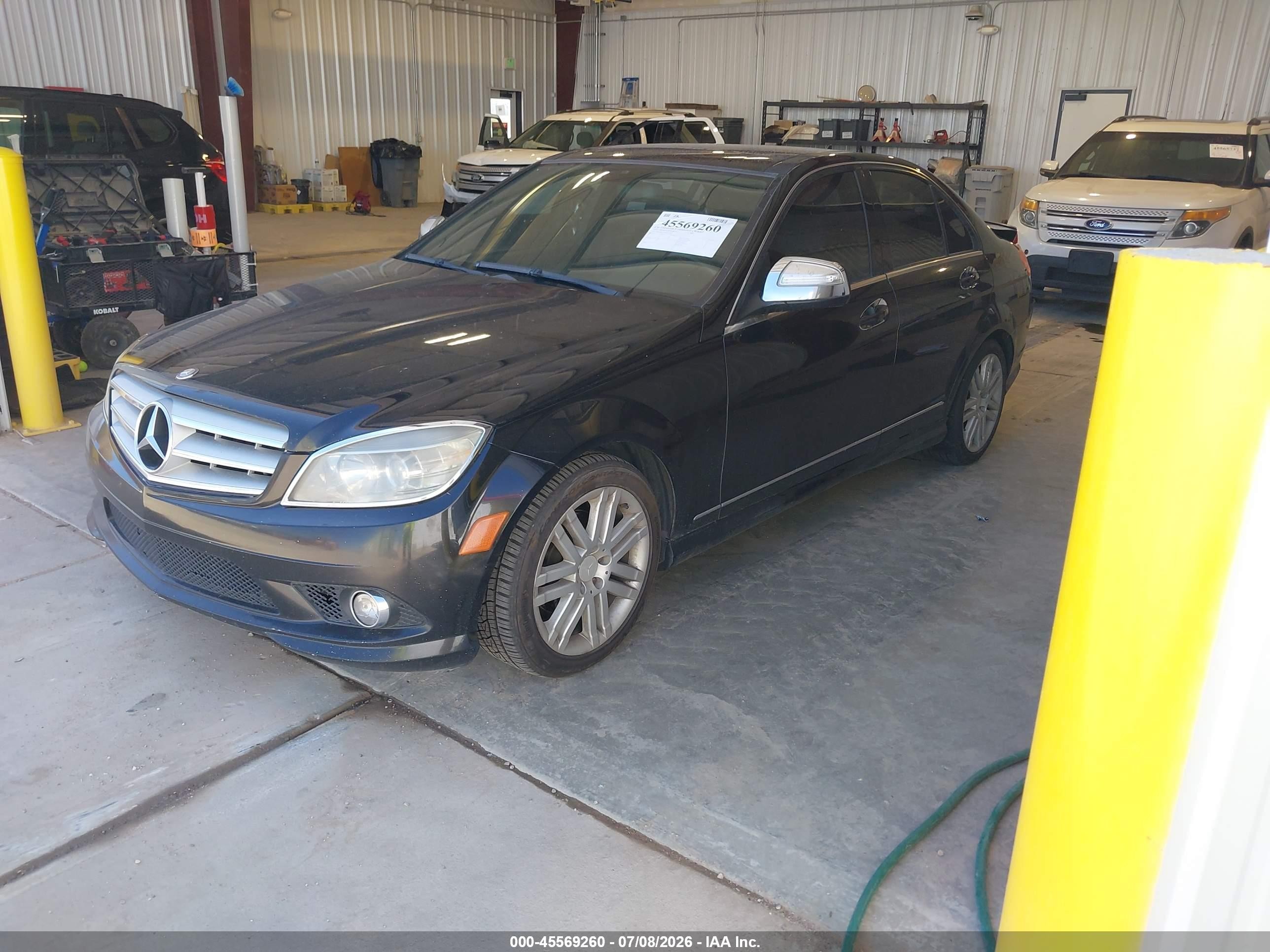 2008 Mercedes-benz C 300 Luxury/sport Black vin: WDDGF54X58F077043