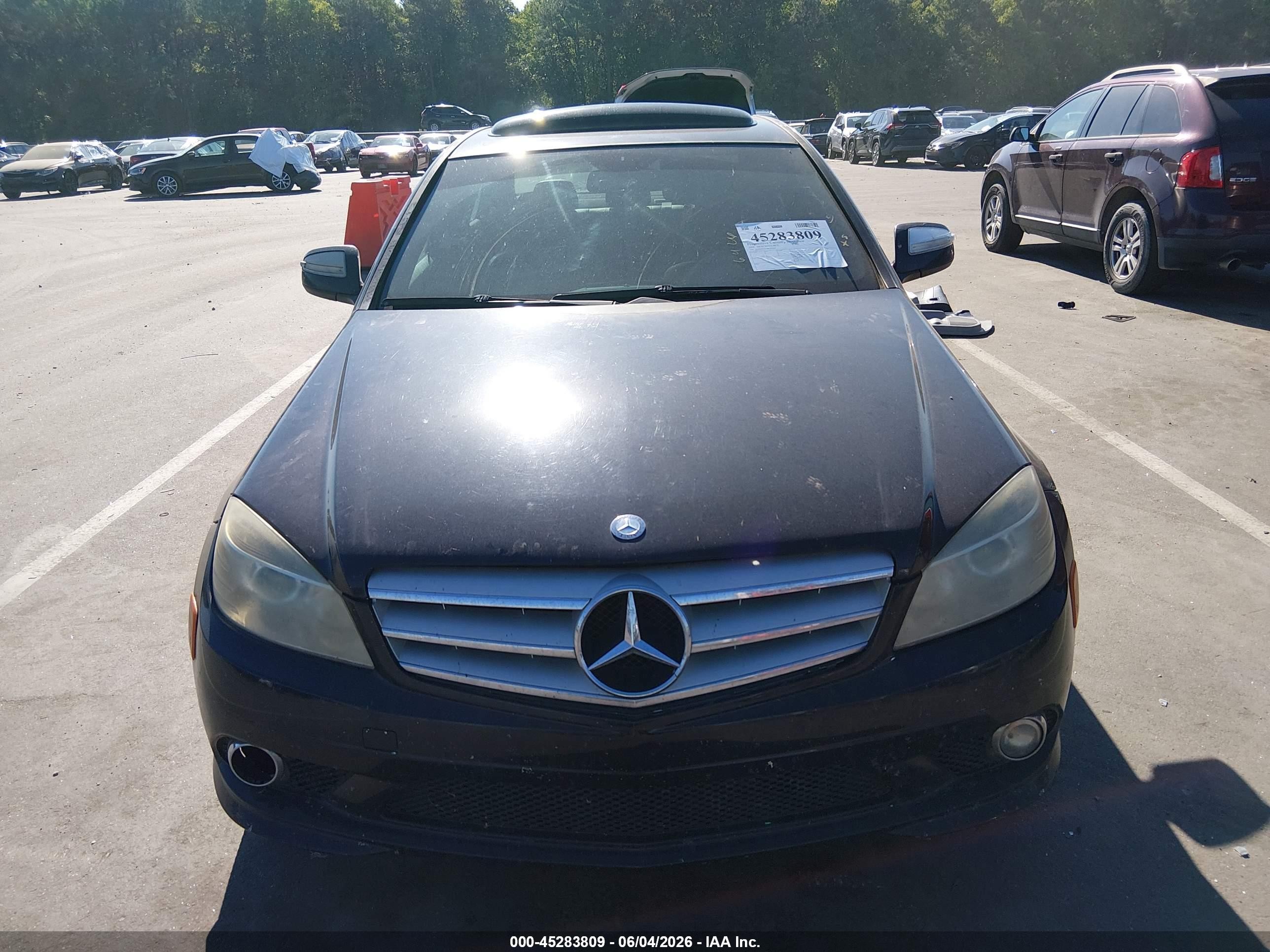 2008 Mercedes-benz C 300 Luxury/sport Black vin: WDDGF54X58F089449